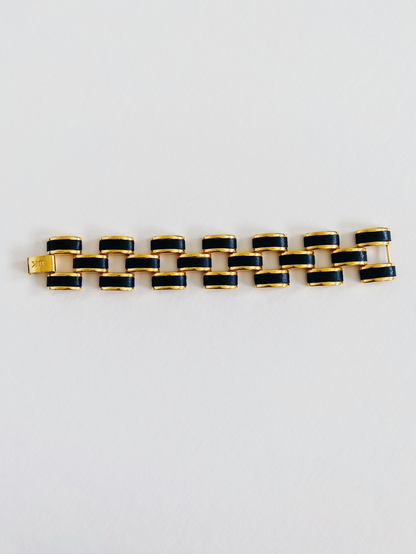 Vintage Donna Karan Runway Lambskin Links Bracelet