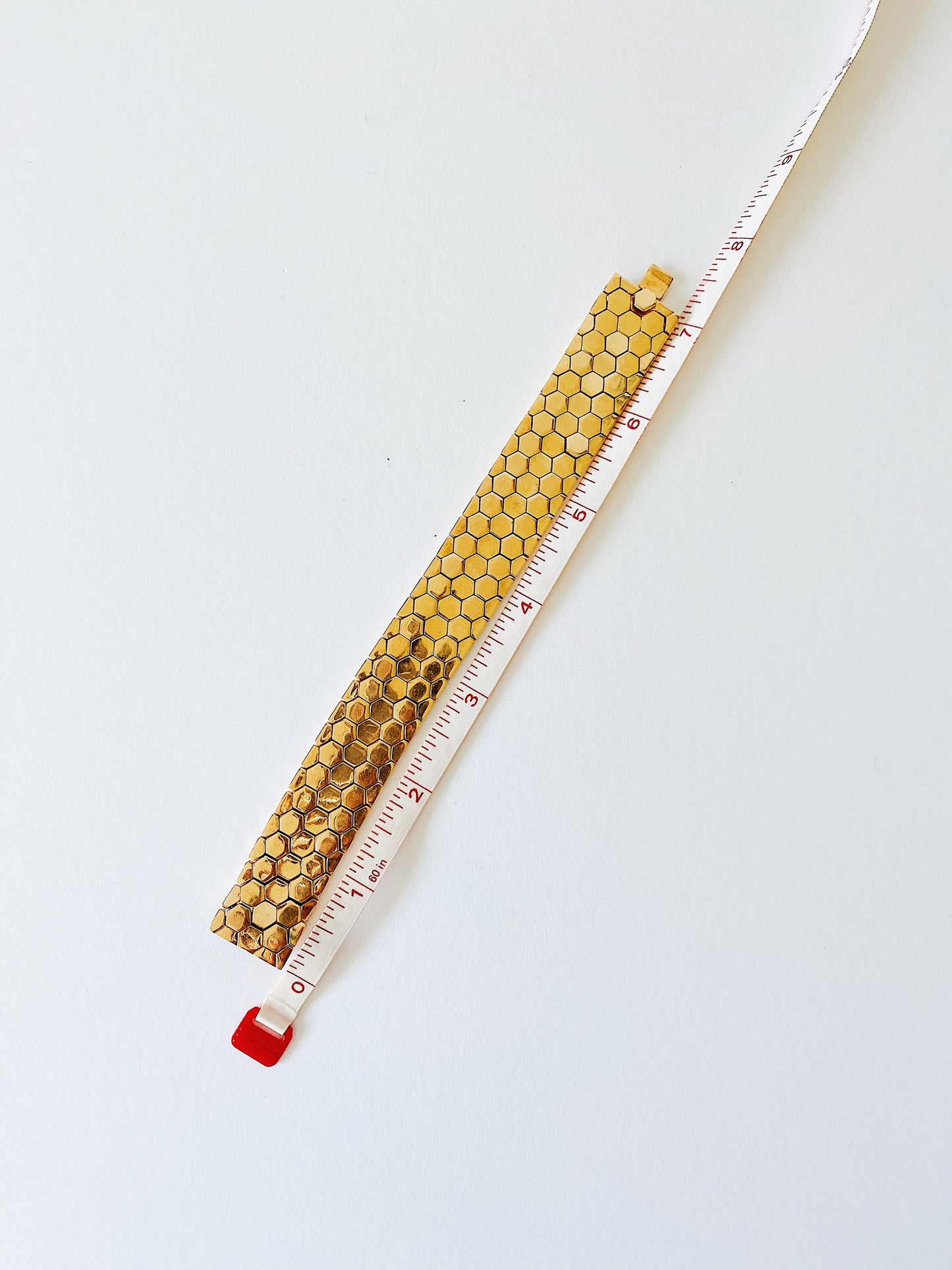 Rare Vintage 1940s Crown Trifari Honeycomb Link Bracelet by Alfred Philippe