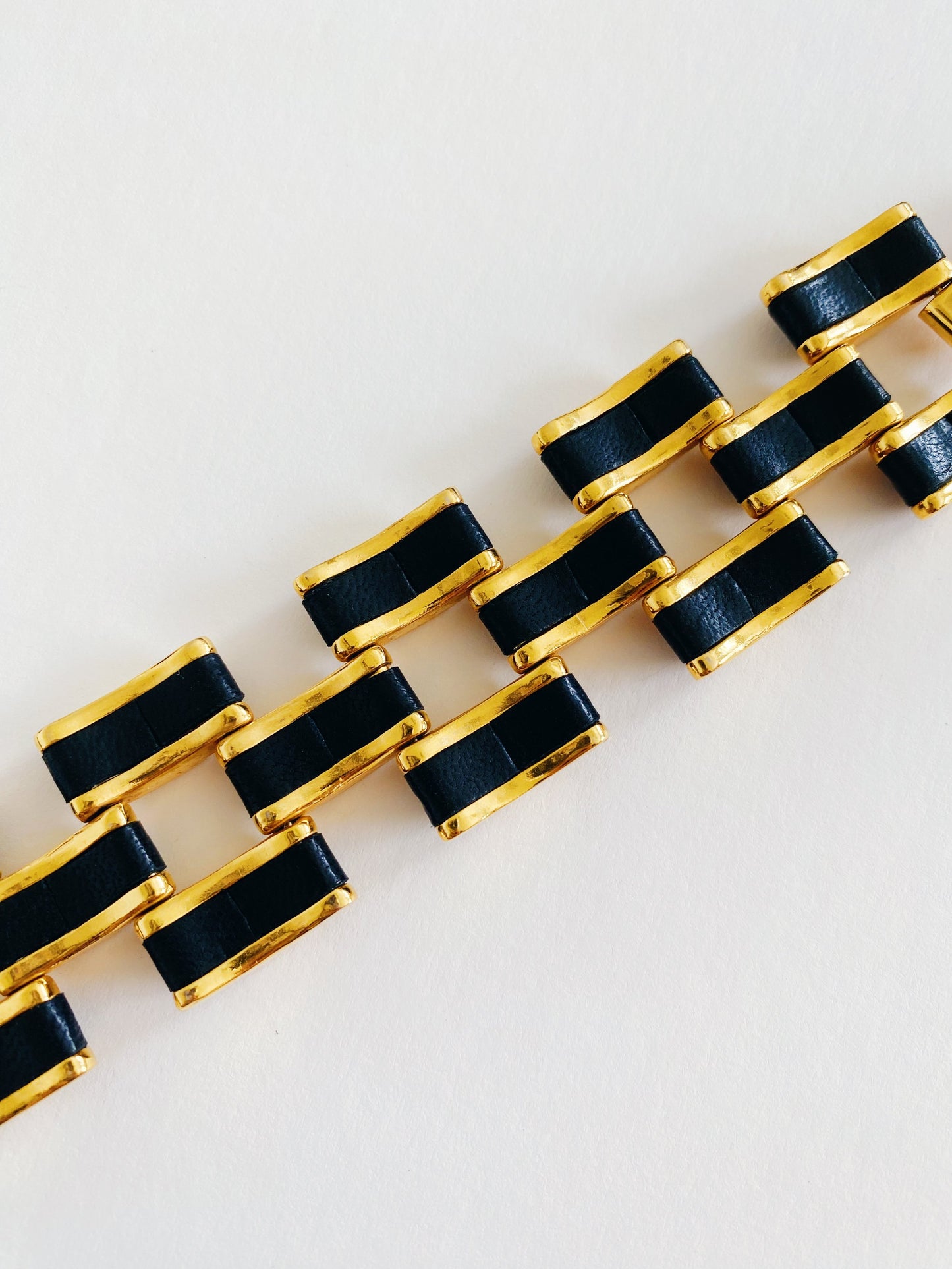 Vintage Donna Karan Runway Lambskin Links Bracelet