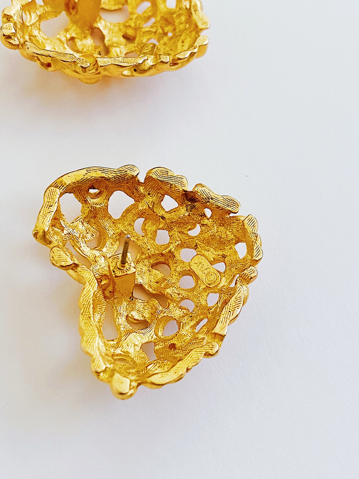 Vintage Anne Klein Heart Swirl Earrings