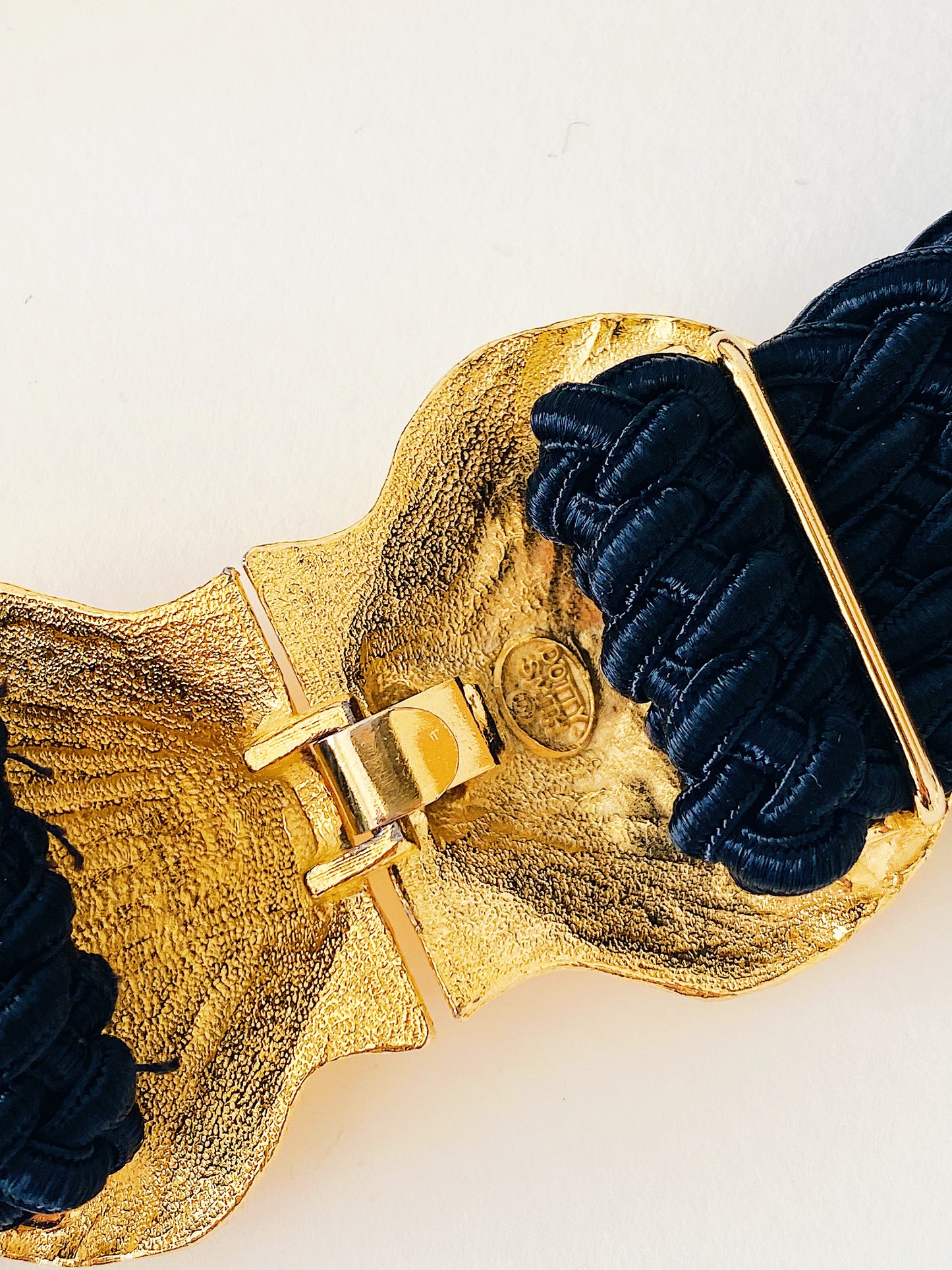 Vintage Dorothy Smith Shell Buckle Braided Belt