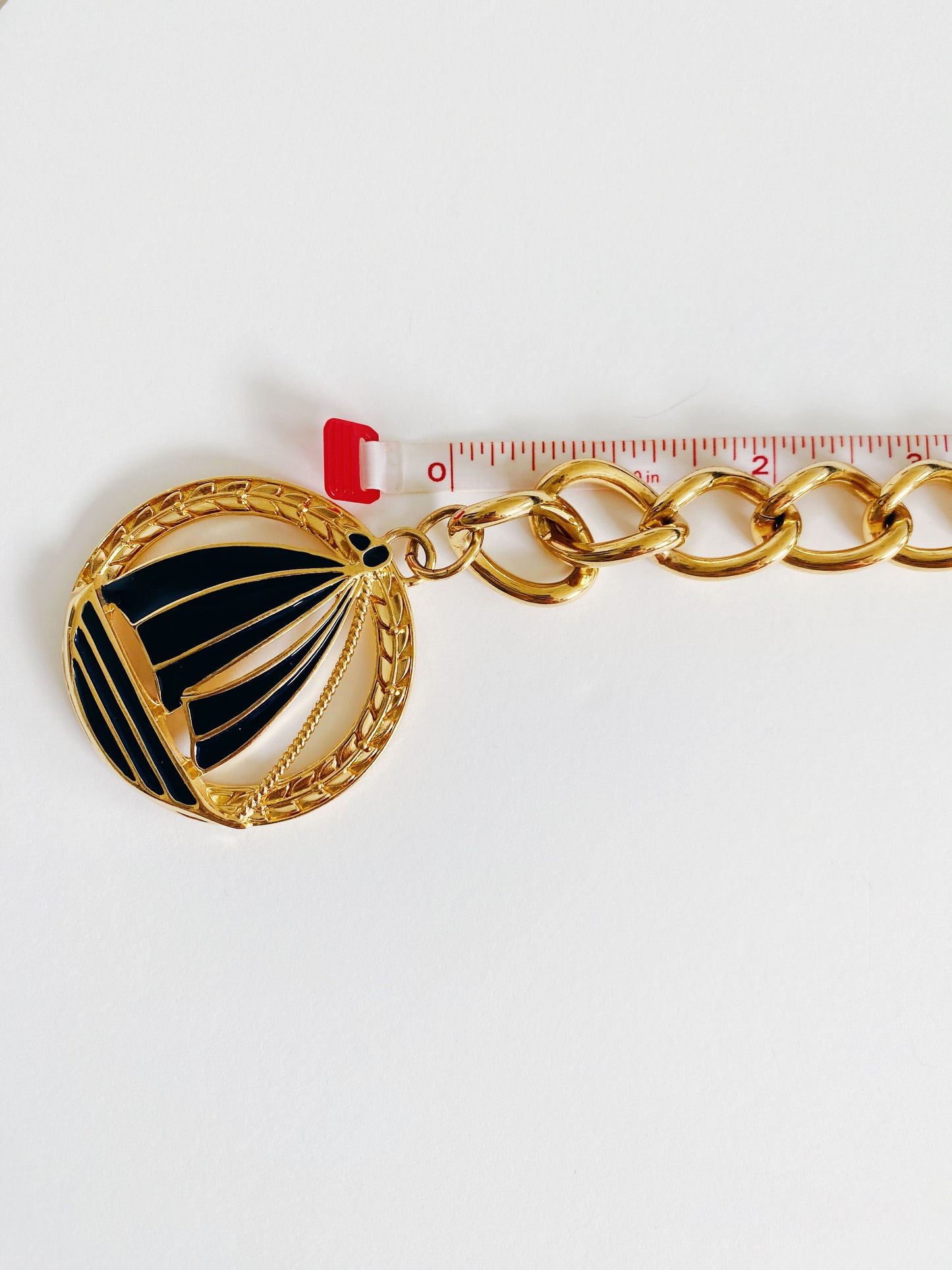 Vintage St. John Sailboat Double Chain Belt – 24K Gold-Plated