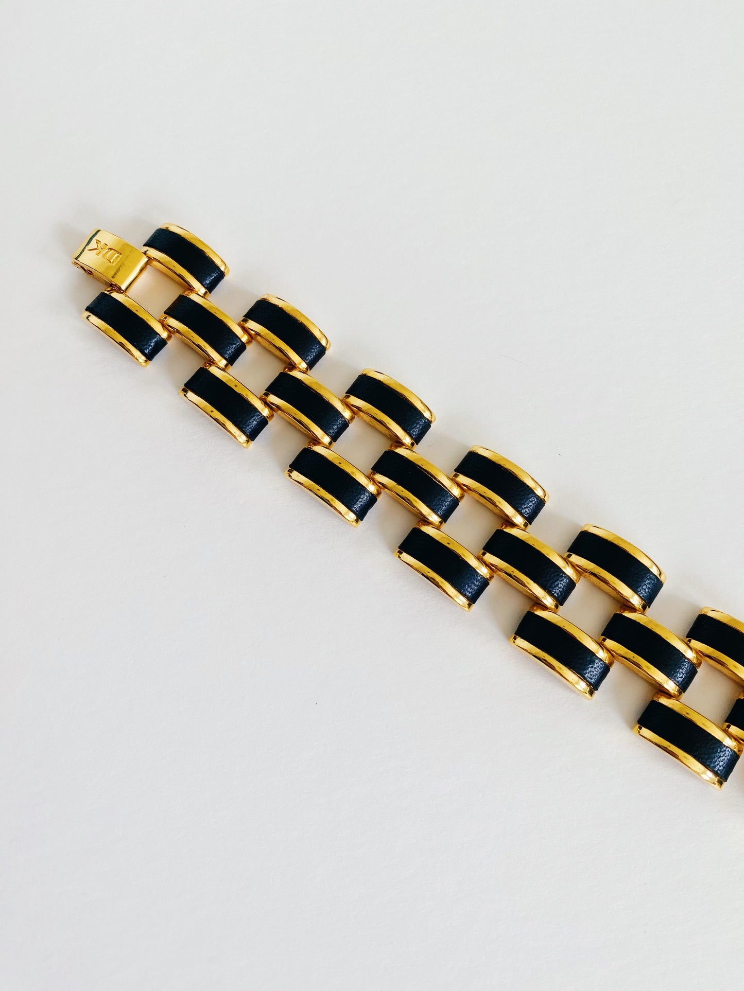 Vintage Donna Karan Runway Lambskin Links Bracelet