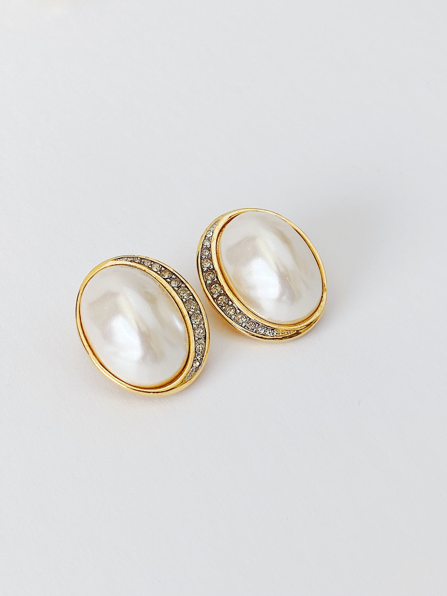 Vintage Richelieu Faux Pearl Clip-On Earrings