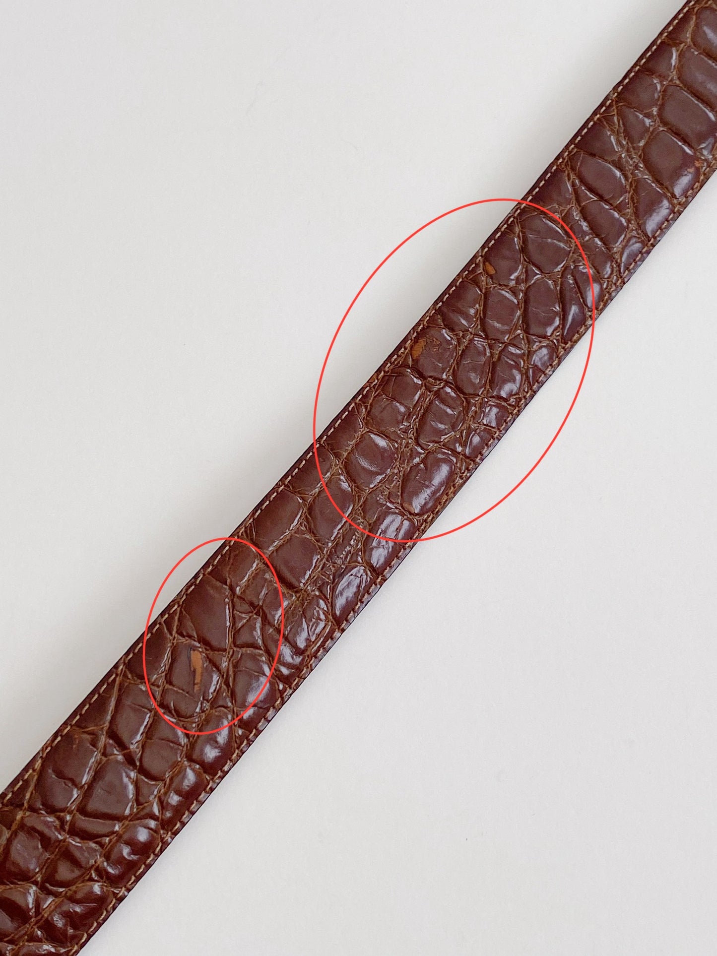 Vintage Carlisle Alligator Embossed Leather Belt