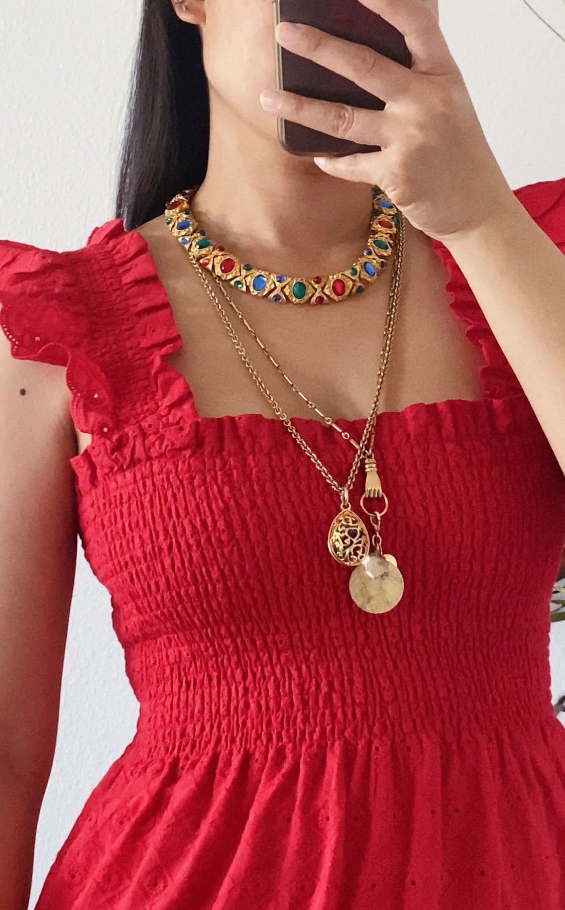 Vintage Kenneth Jay Lane Egg Pendant Necklace