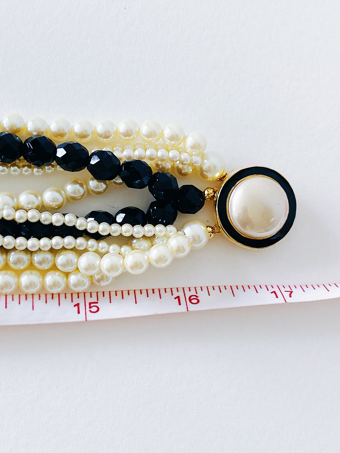 Vintage CAROLEE 10-Strand Faux Pearl Necklace