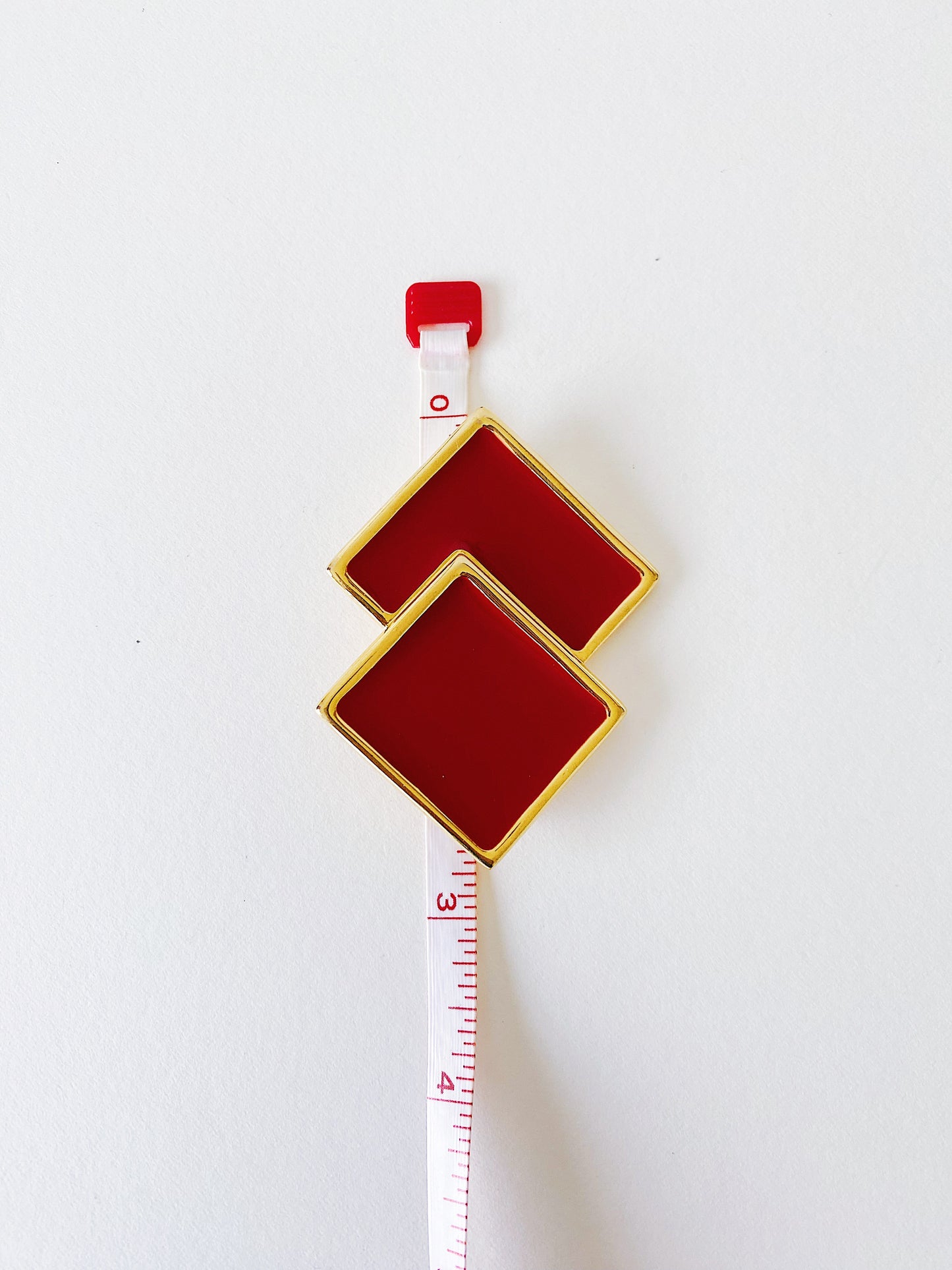 Vintage Monet Abstract Red Enamel Brooch