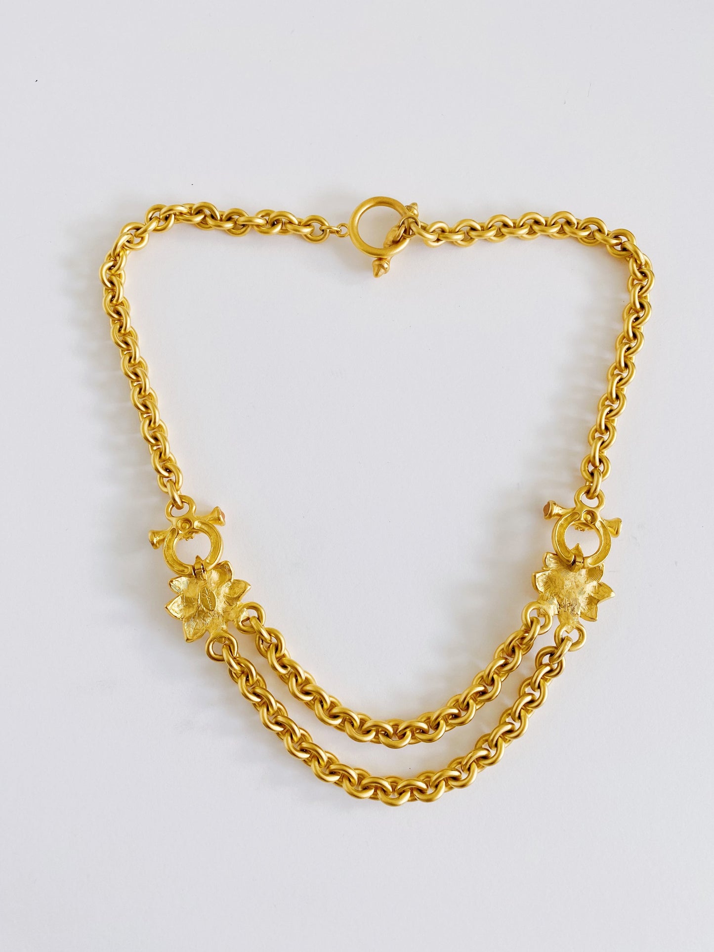 Rare Vintage Jesara Pearl Flower Chain Necklace