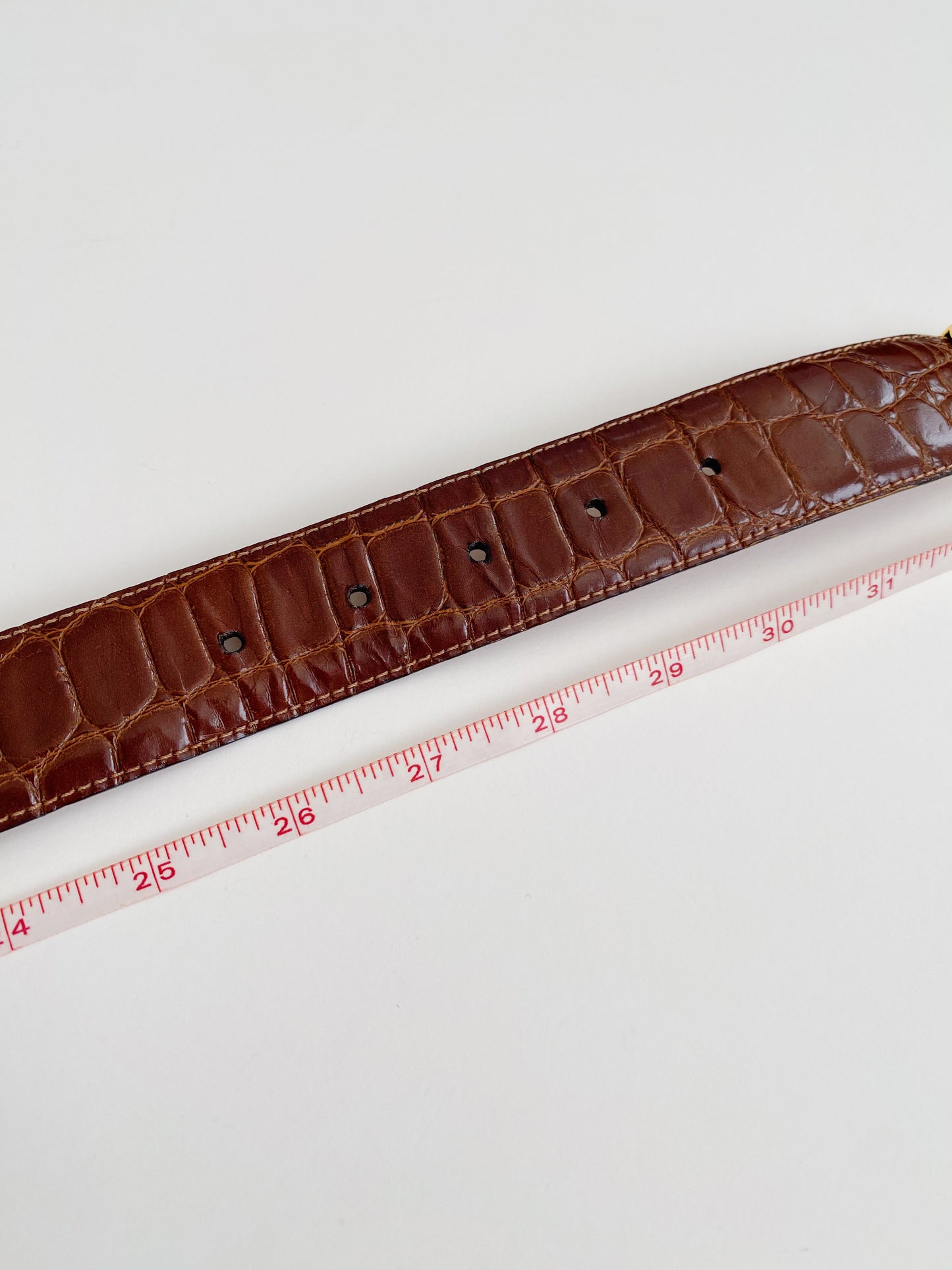Vintage Carlisle Alligator Embossed Leather Belt