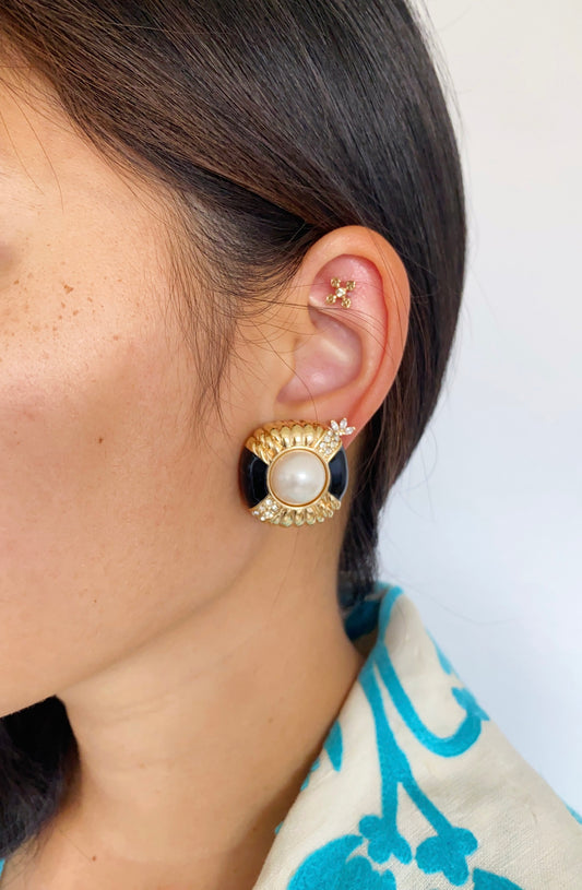 Vintage Swarovski Pearl Earrings