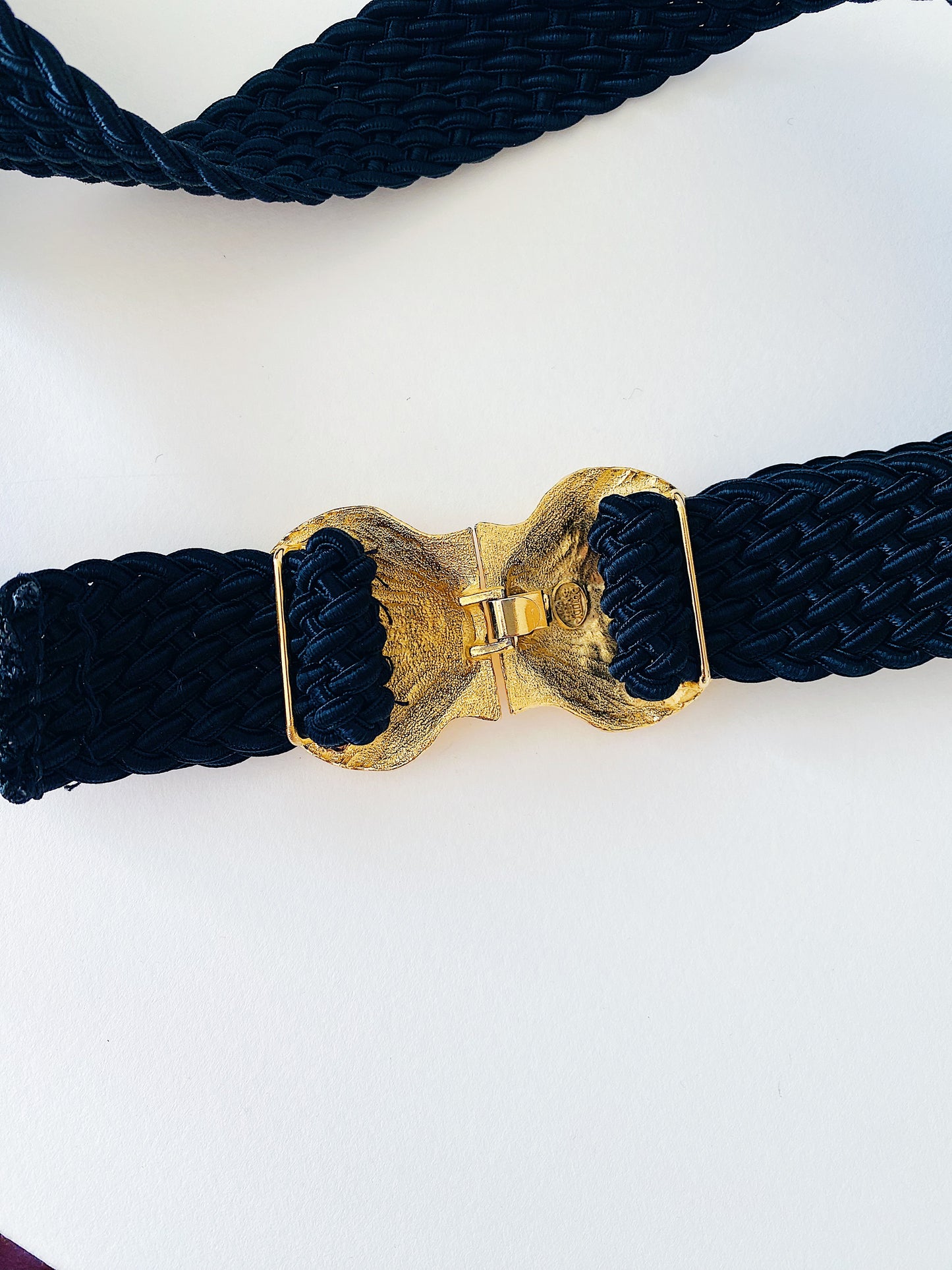 Vintage Dorothy Smith Shell Buckle Braided Belt