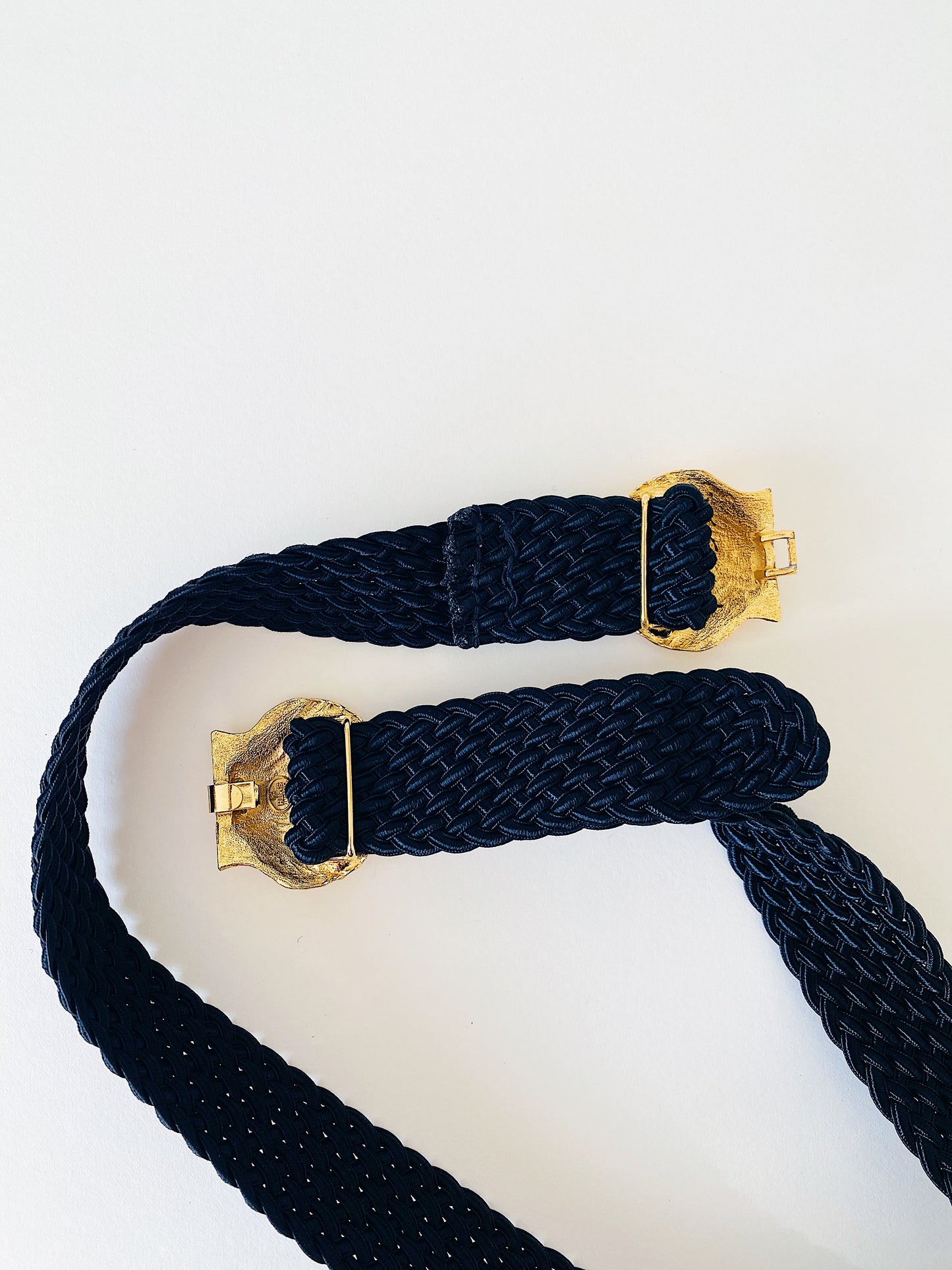 Vintage Dorothy Smith Shell Buckle Braided Belt