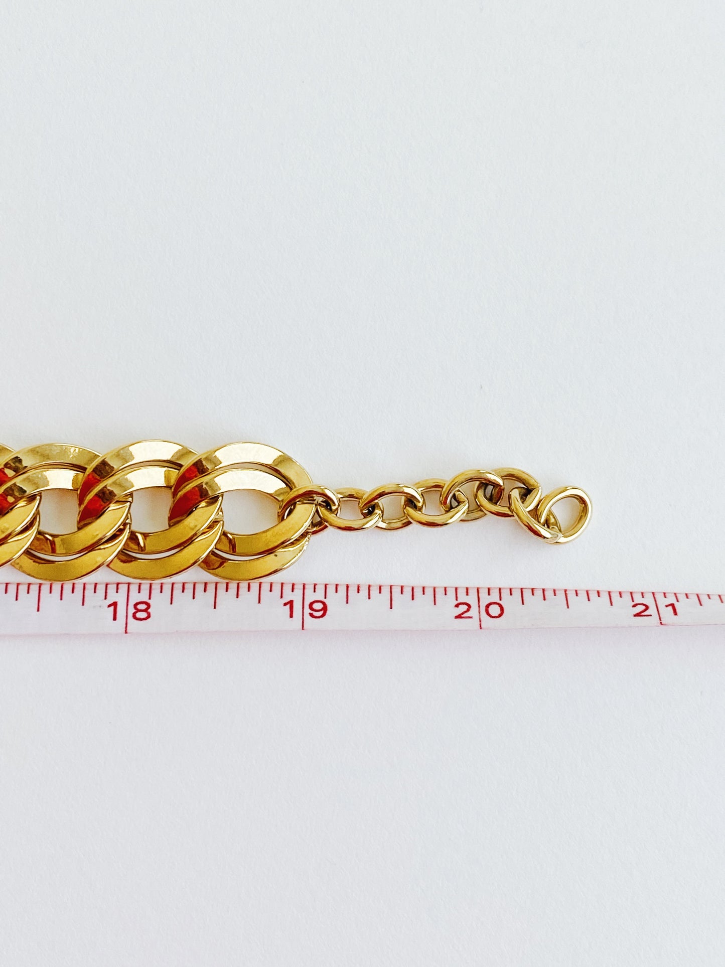 Vintage Monet Double Links Chain Necklace