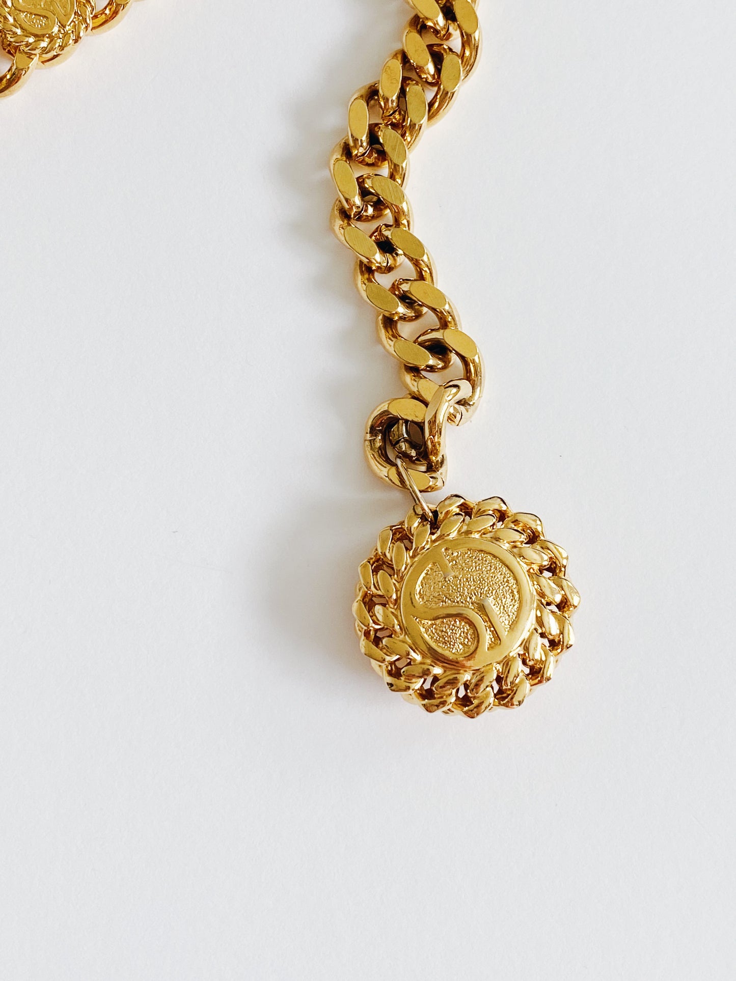 Vintage St. John Logo Triple Chain Belt – 24K Gold-Plated