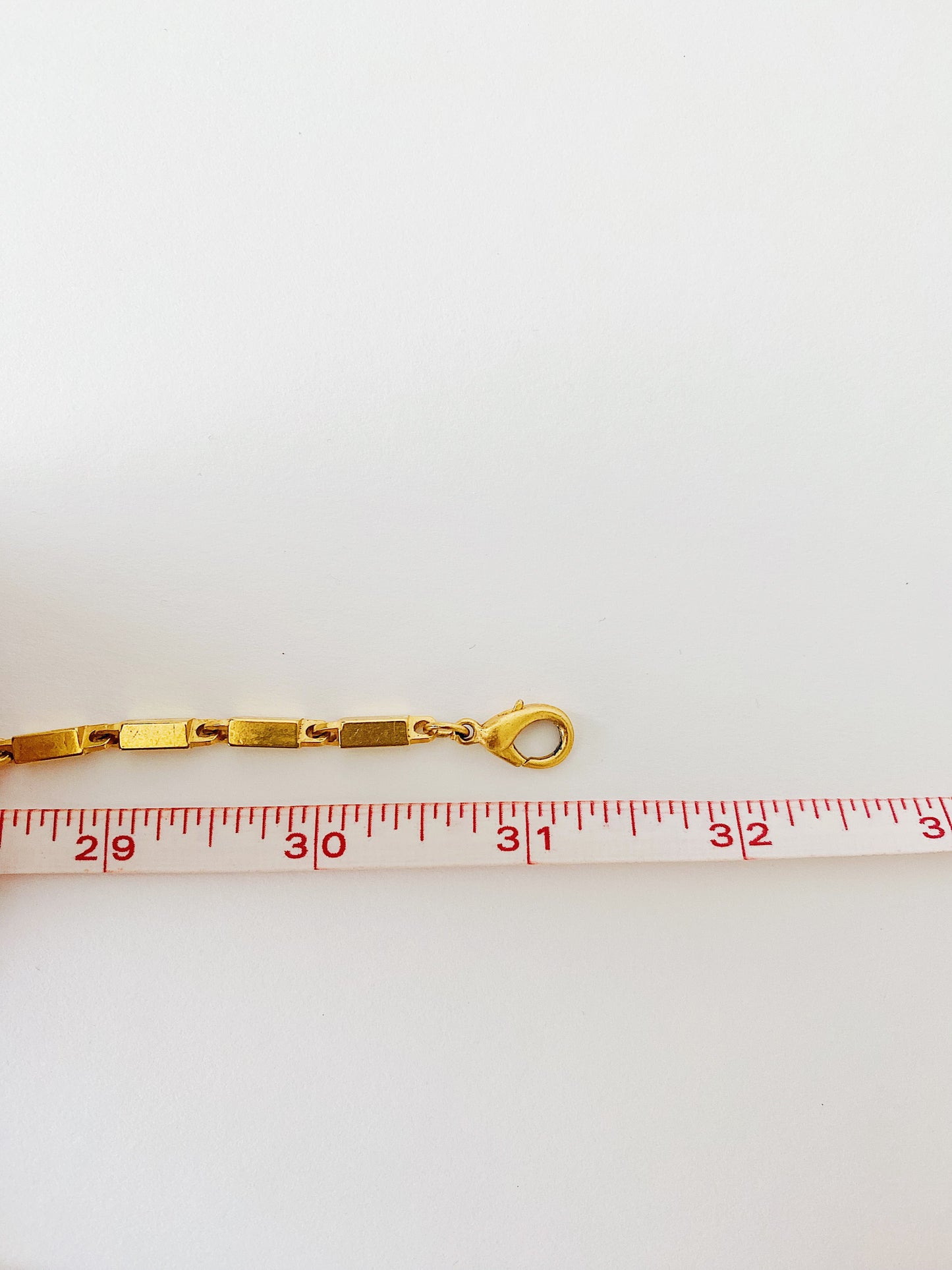 Vintage Anne Klein Rectangle Box Chain Necklace