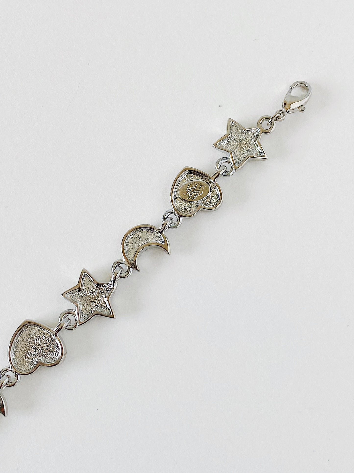 Vintage Kirks Folly Moon & Stars Bracelet Aurora Borealis Rhinestone