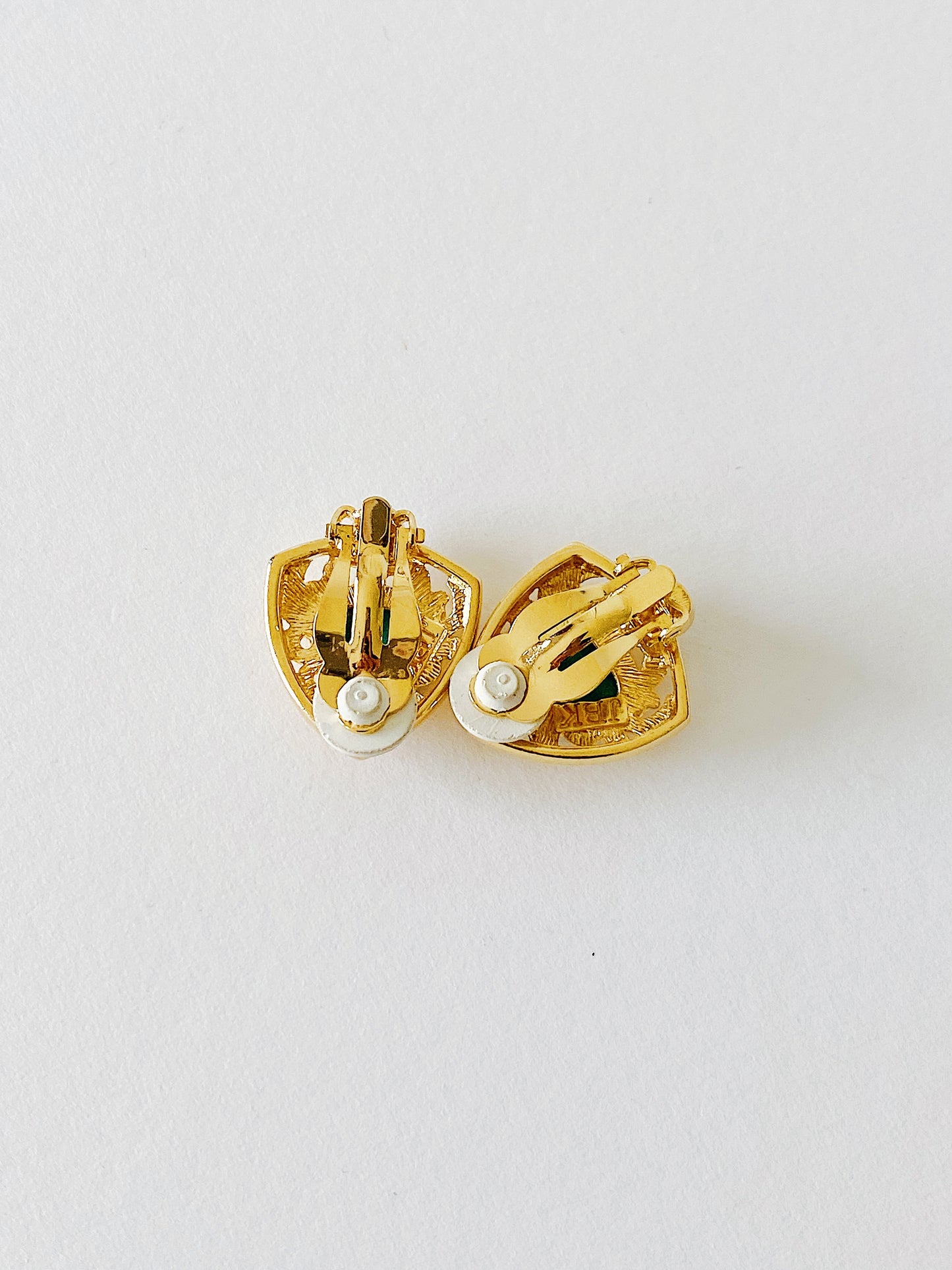 Vintage JBK Camrose & Kross Malachite Clip-On Earrings