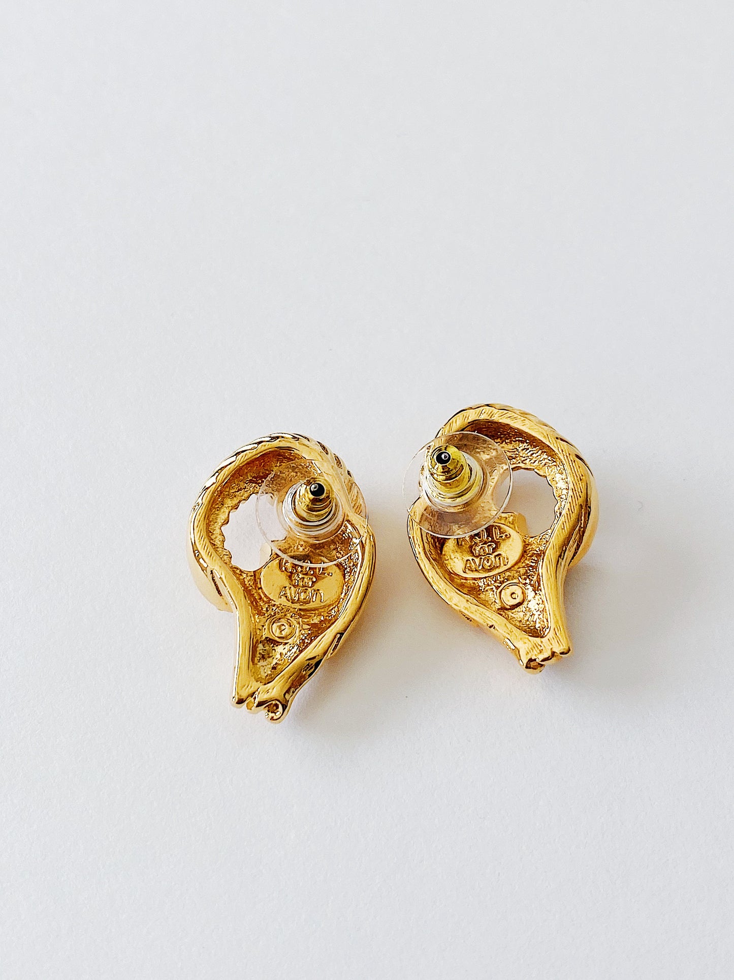Vintage KJL for Avon Ram Earrings