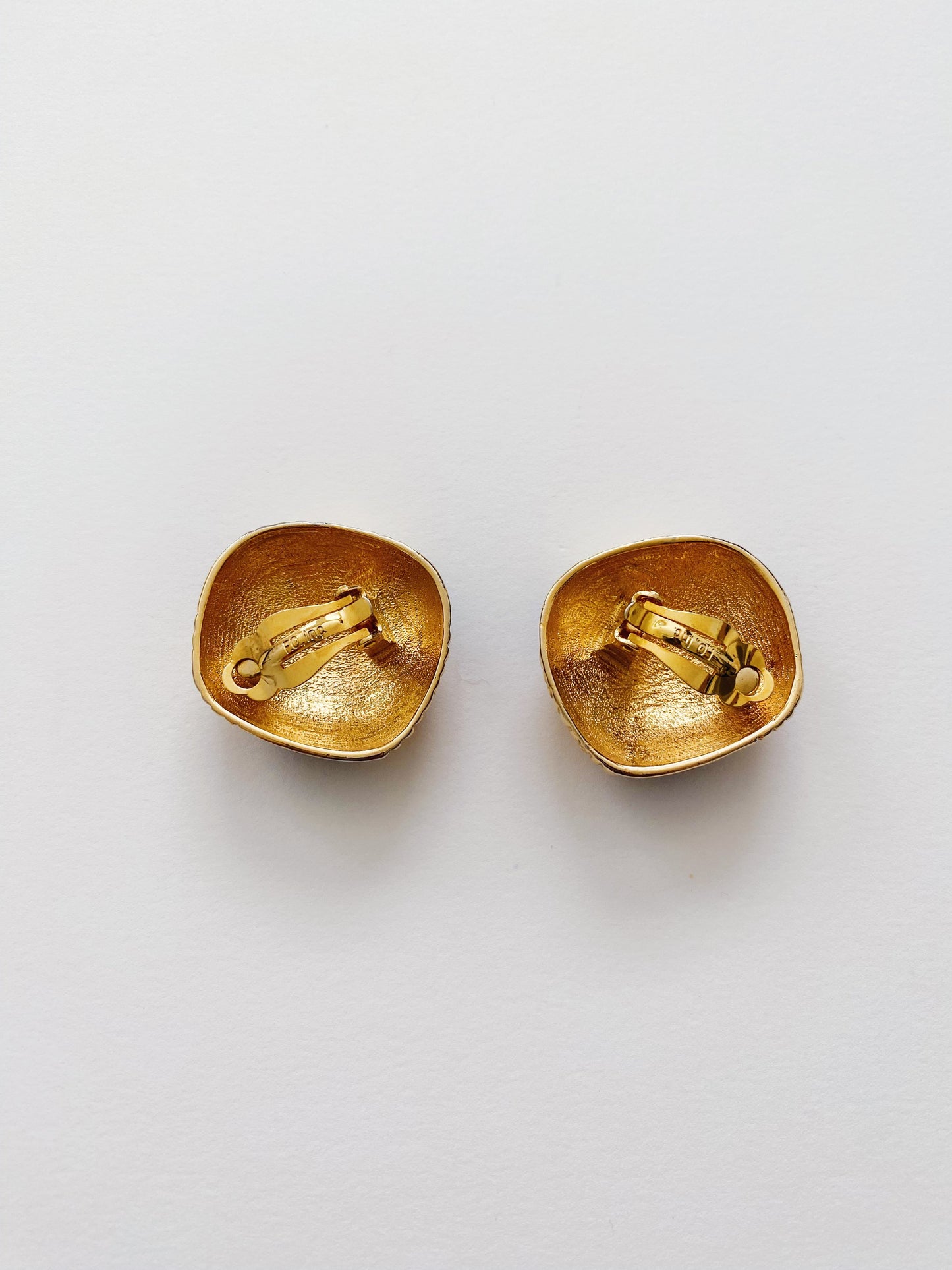 Vintage Fernando Originals Abstract Clip Earrings