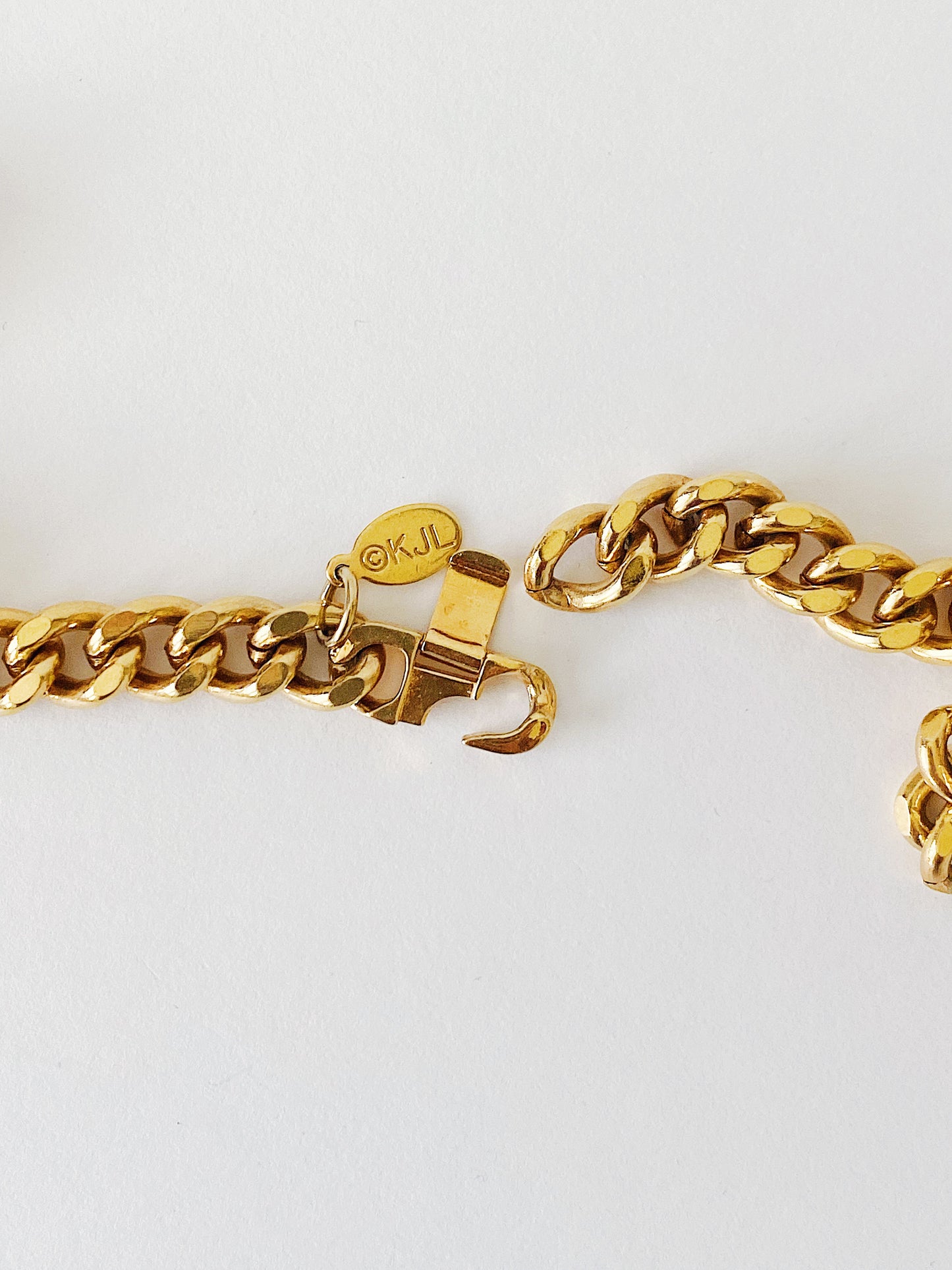 Vintage Kenneth Jay Lane Cuban Link Chain Necklace
