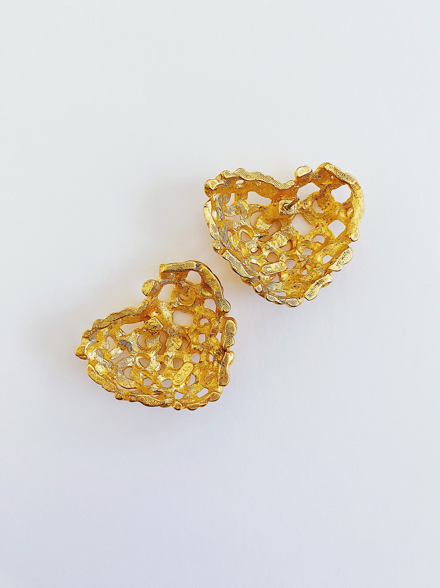 Vintage Anne Klein Heart Swirl Earrings