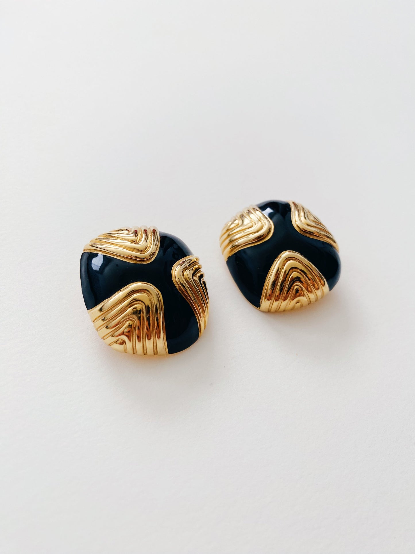 Vintage Fernando Originals Abstract Clip Earrings
