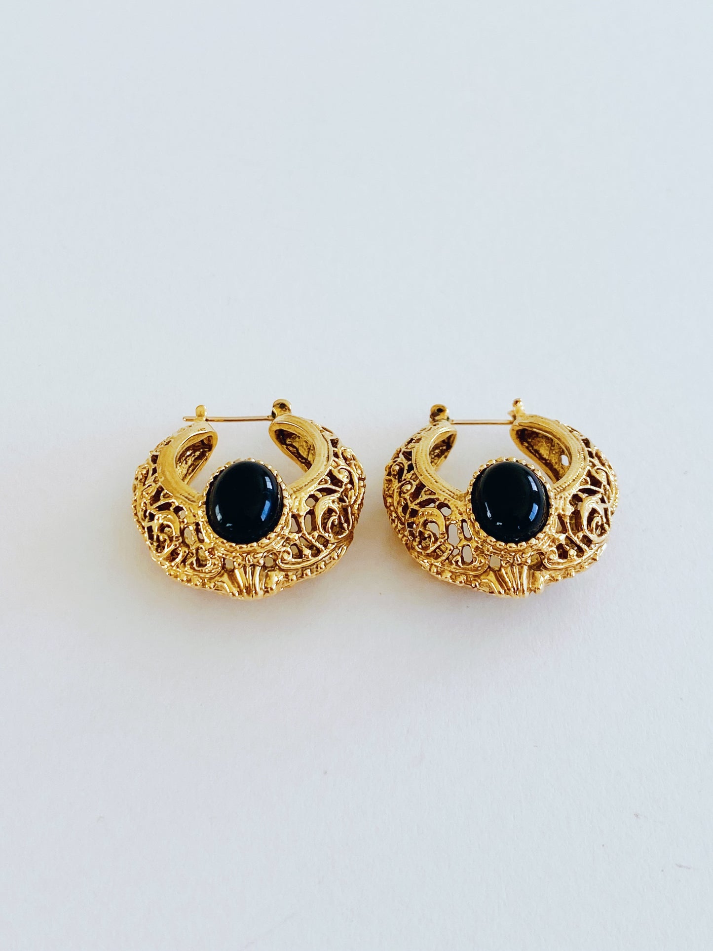 Vintage Filigree Hoop Earrings