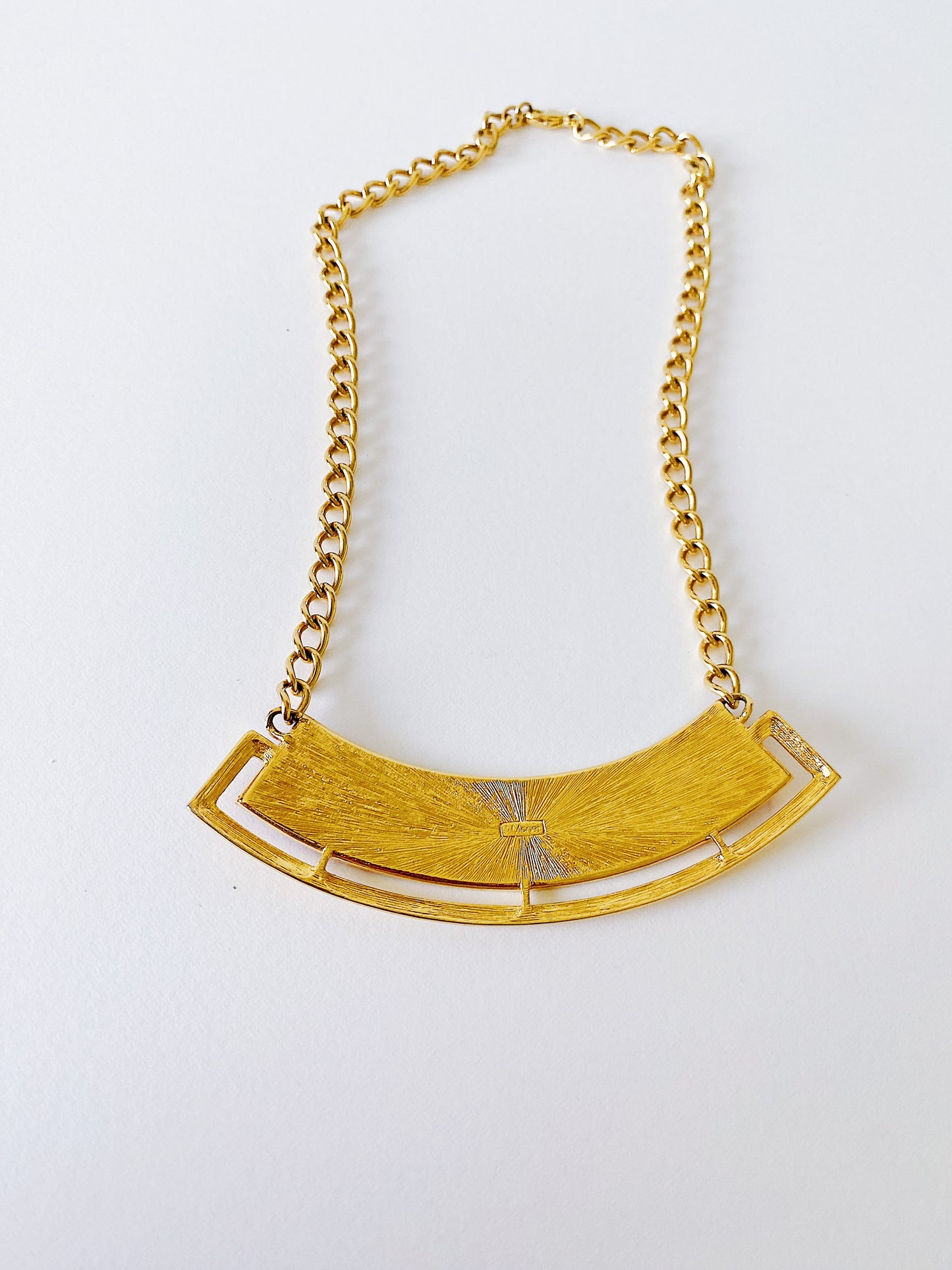 Vintage Monet Abstract Red Enamel Necklace