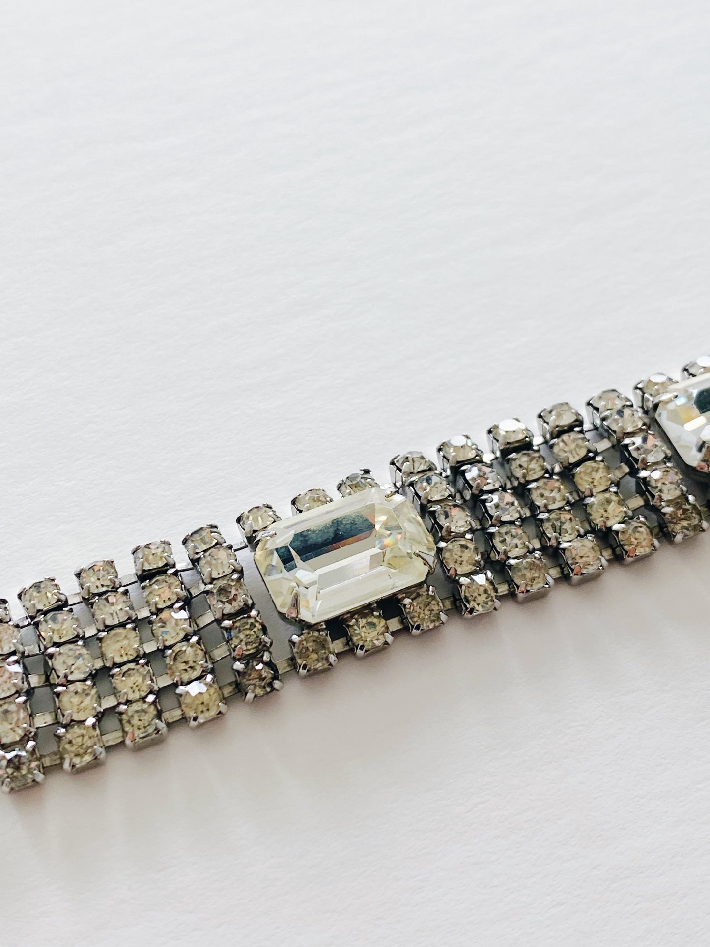 Vintage Rhinestone Emerald Bracelet