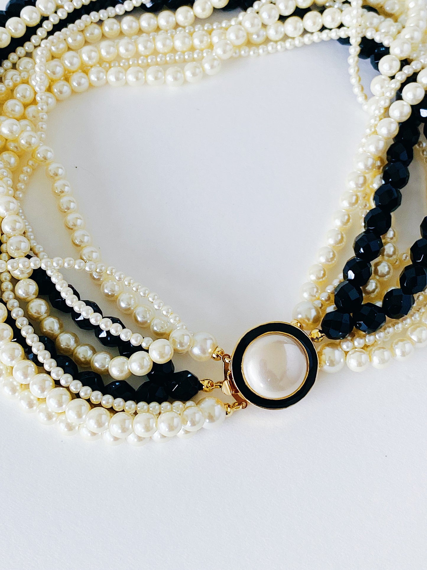 Vintage CAROLEE 10-Strand Faux Pearl Necklace