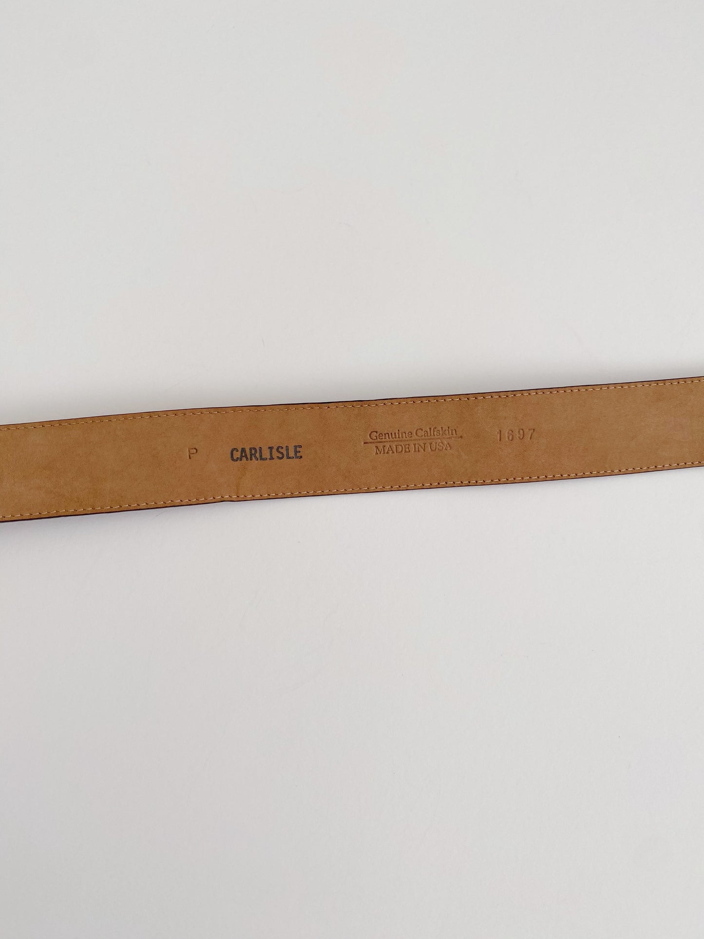 Vintage Carlisle Alligator Embossed Leather Belt
