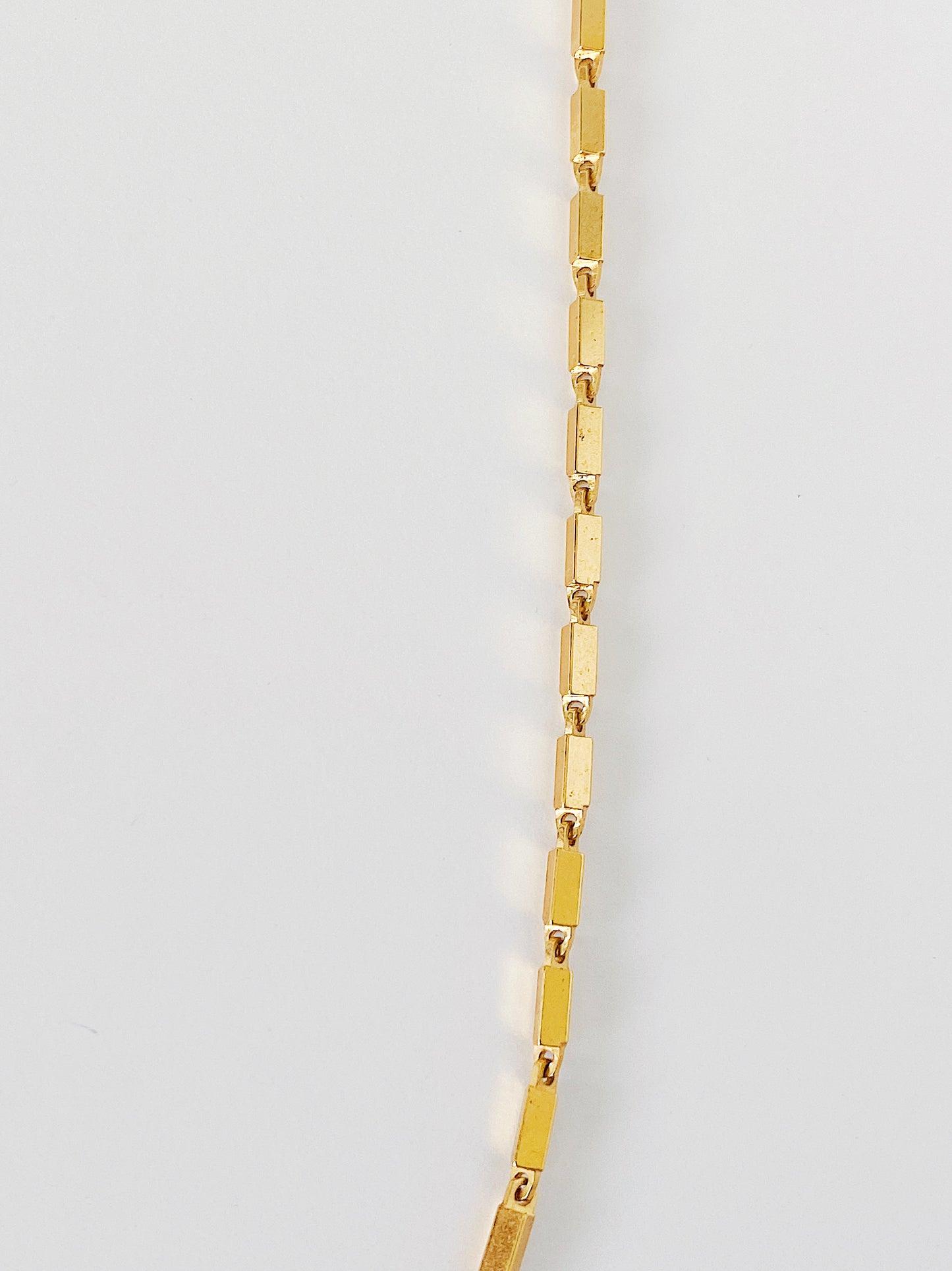 Vintage Anne Klein Rectangle Box Chain Necklace