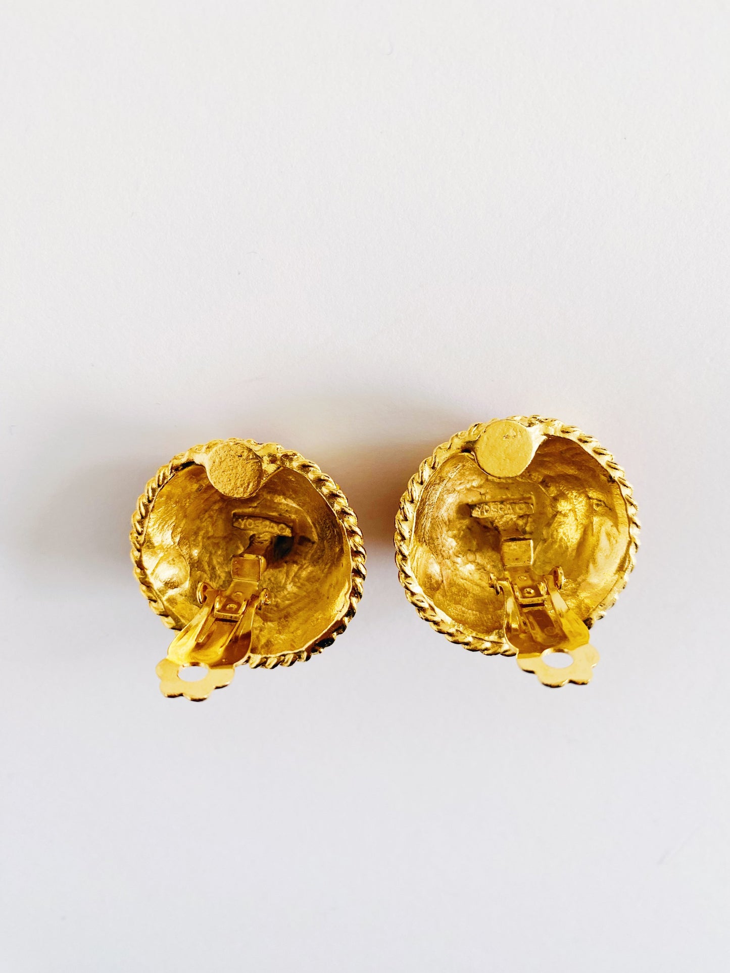 Vintage YOSCA Orange Enamel Earrings