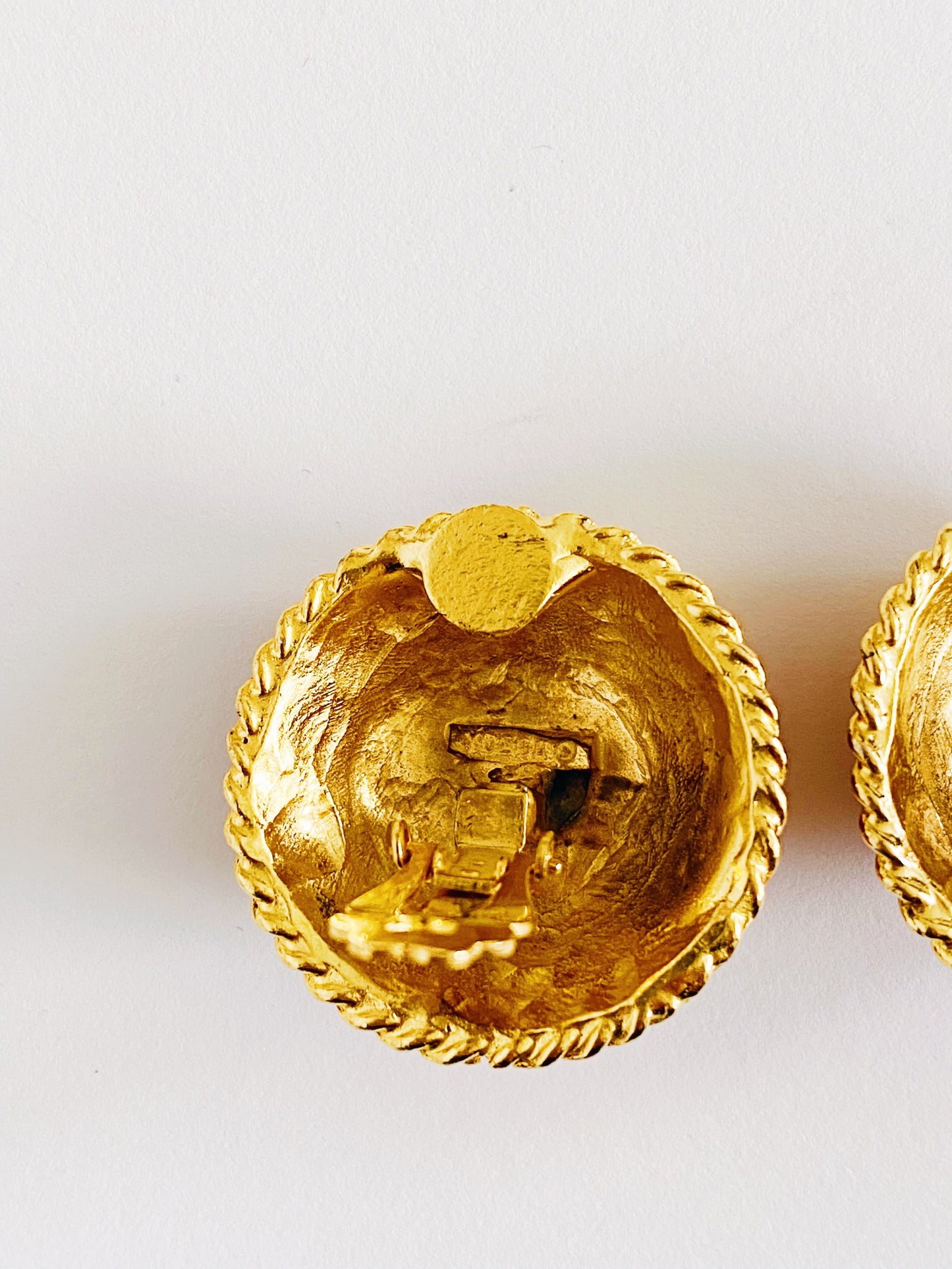 Vintage YOSCA Orange Enamel Earrings