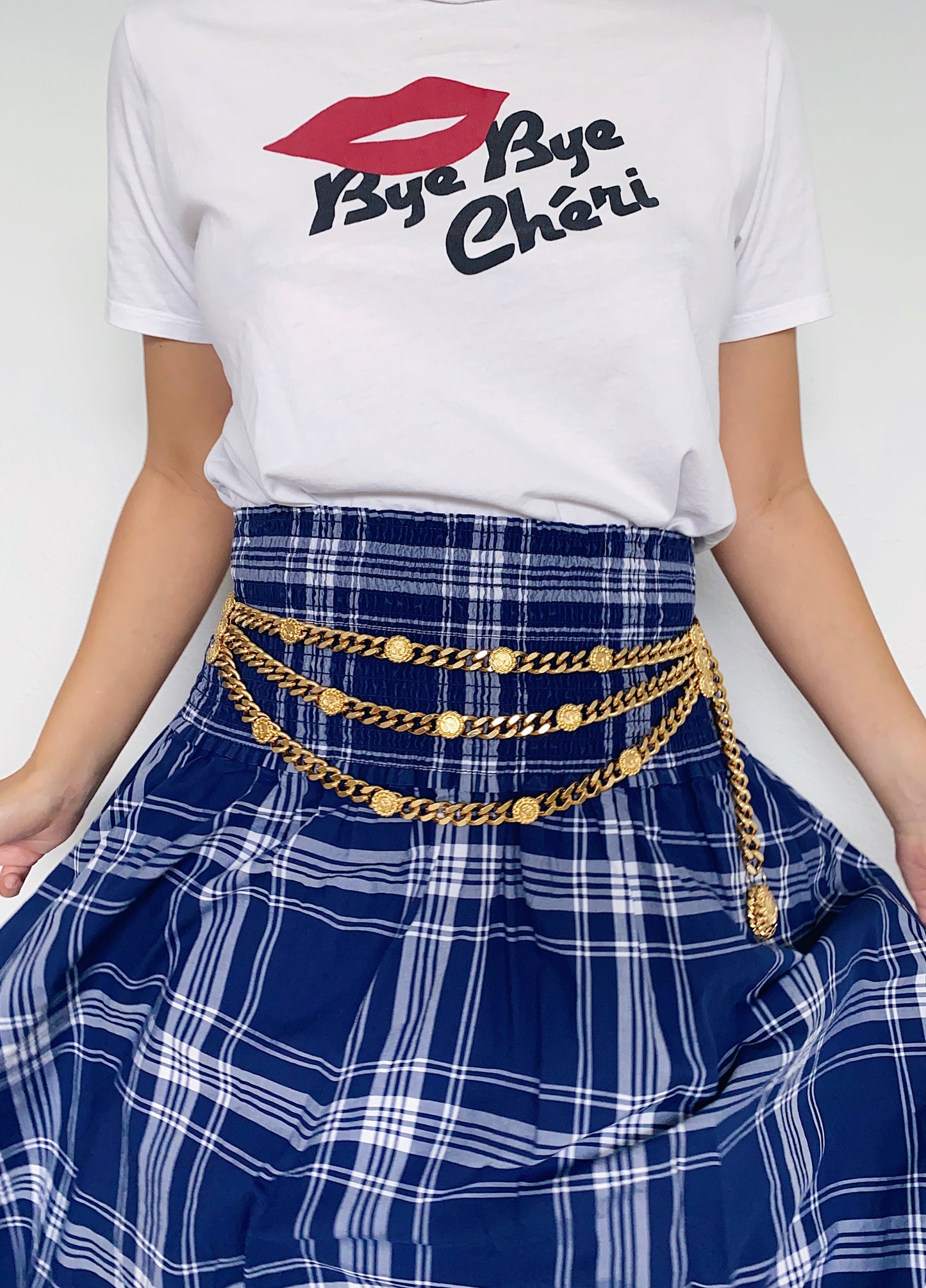 Vintage St. John Logo Triple Chain Belt – 24K Gold-Plated