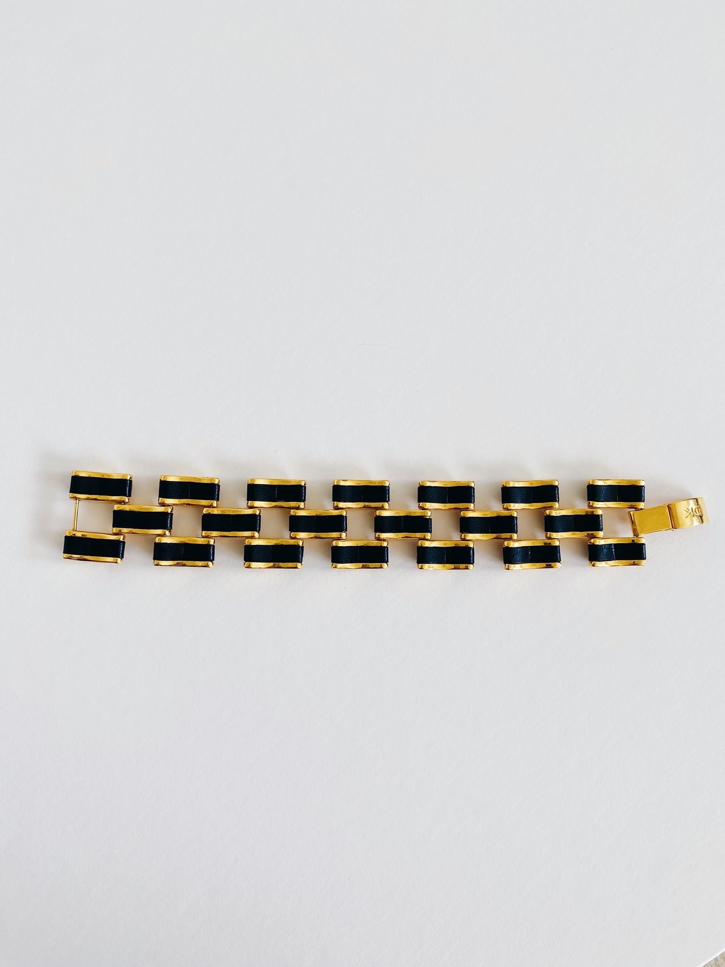 Vintage Donna Karan Runway Lambskin Links Bracelet