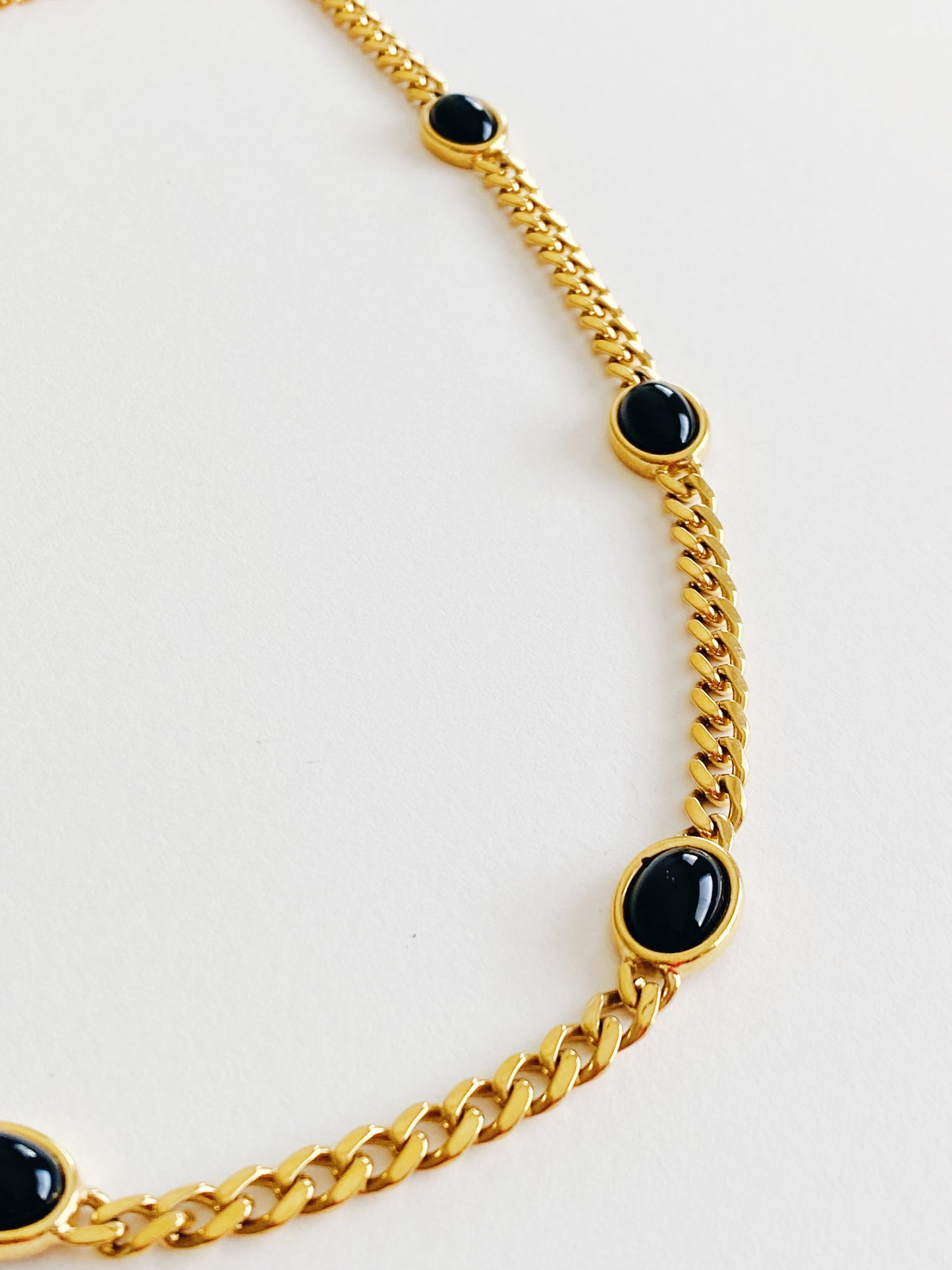 Vintage Napier Cabochon Long Necklace