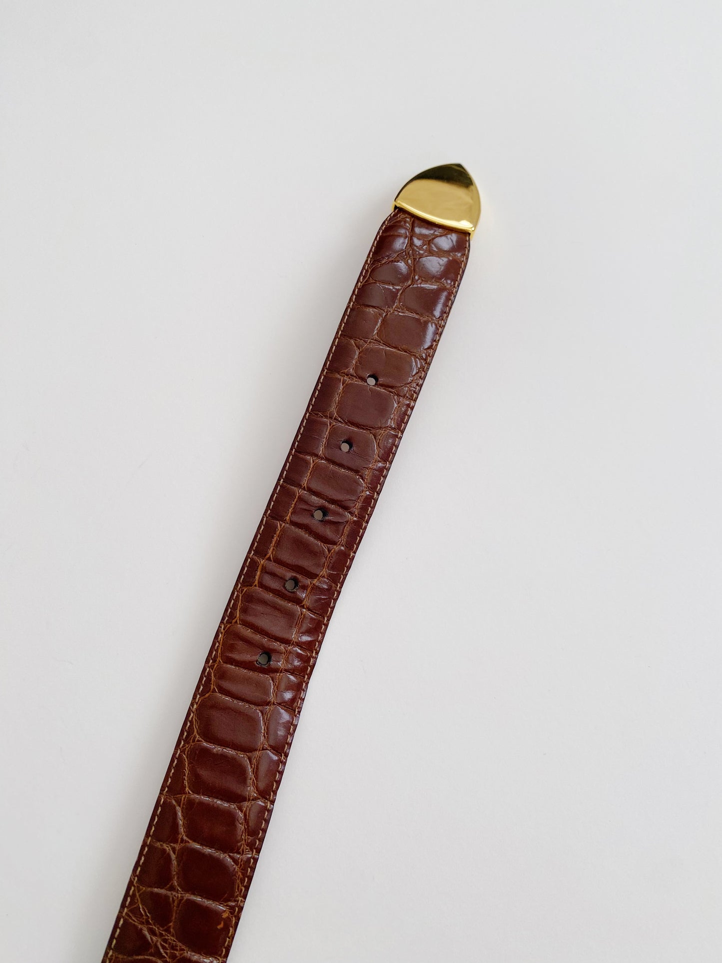 Vintage Carlisle Alligator Embossed Leather Belt