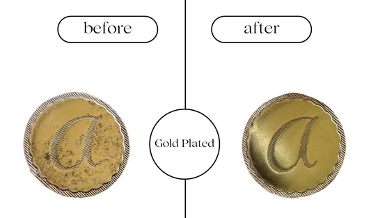 Before and after cleaning tarnished vintage jewelry