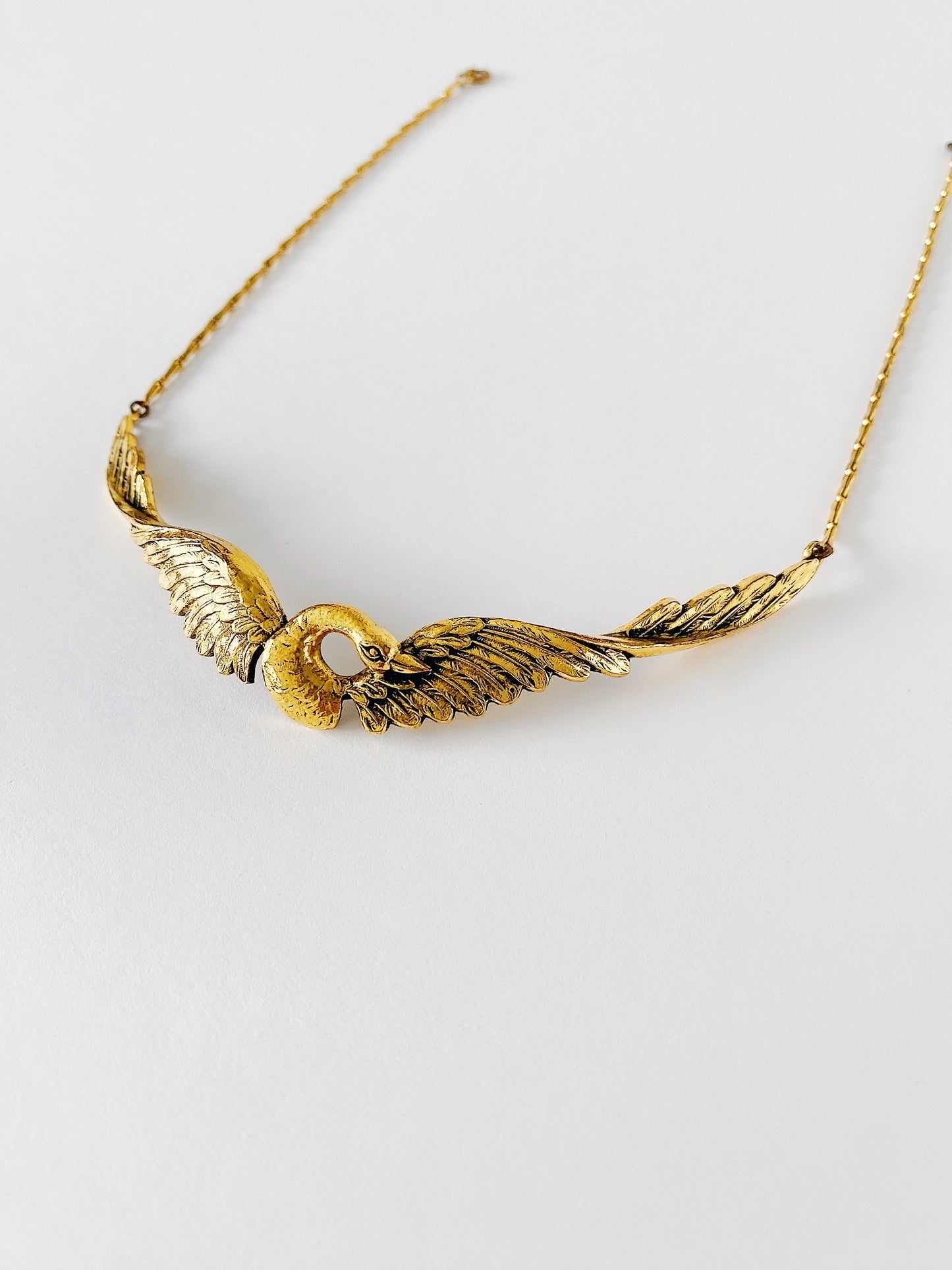 Vintage Art Nouveau Swan Collar Necklace