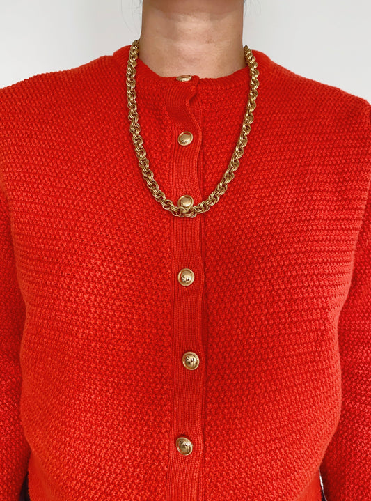 Vintage Givenchy Double Link Chunky Chain Necklace