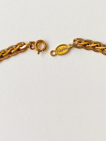 Vintage Napier Woven Chain Necklace