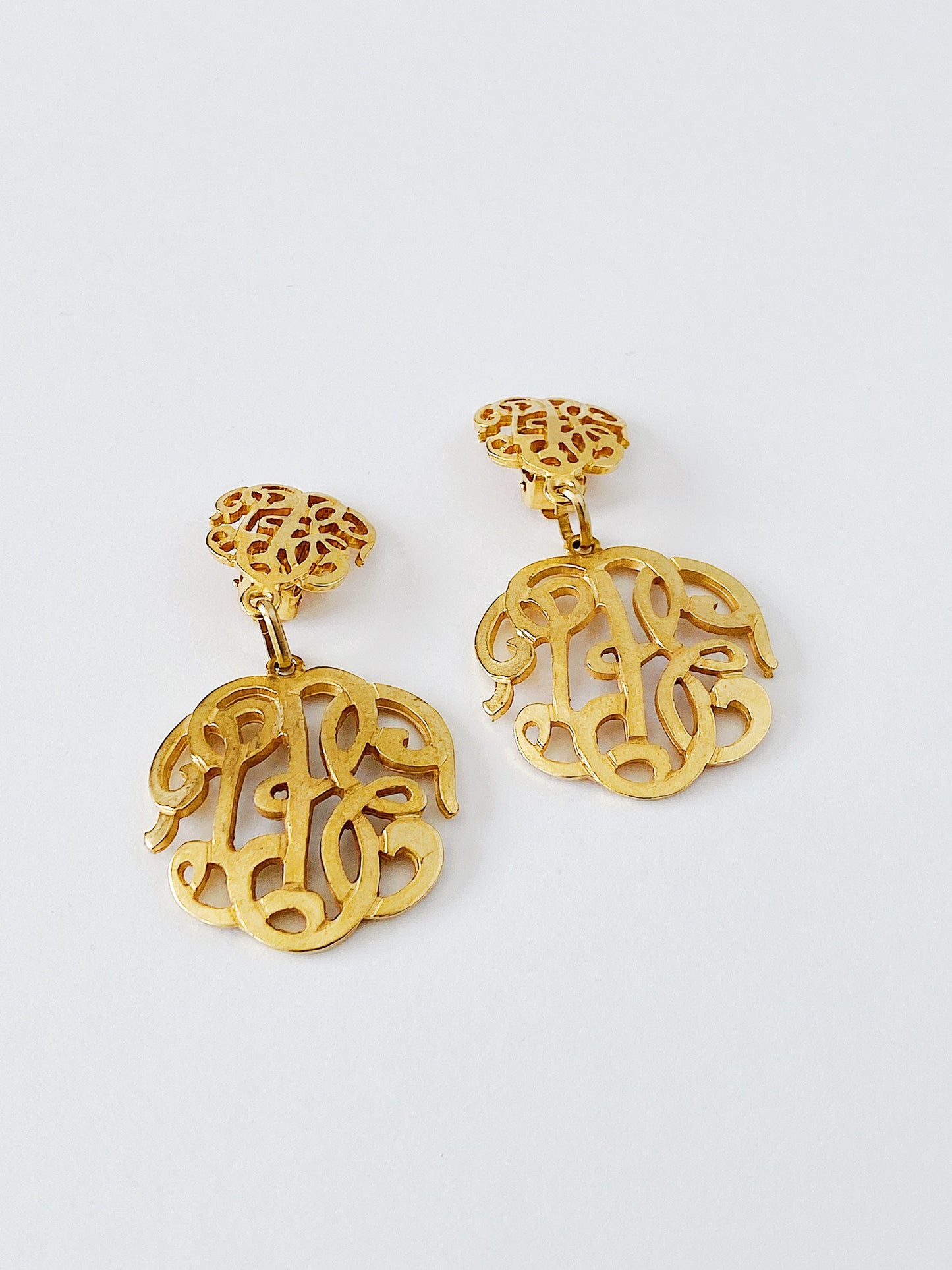 Vintage Monogram Style Earrings