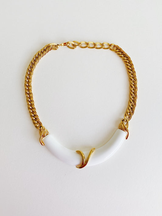 Vintage Monet Lucite Collar Necklace