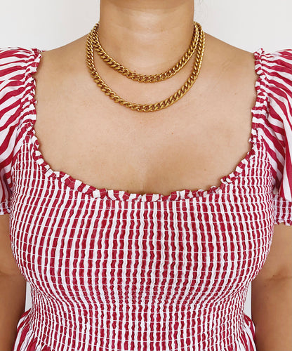 Vintage Kenneth Jay Lane Cuban Link Chain Necklace