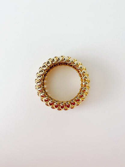 Vintage Puffy Heart Cuff Bracelet