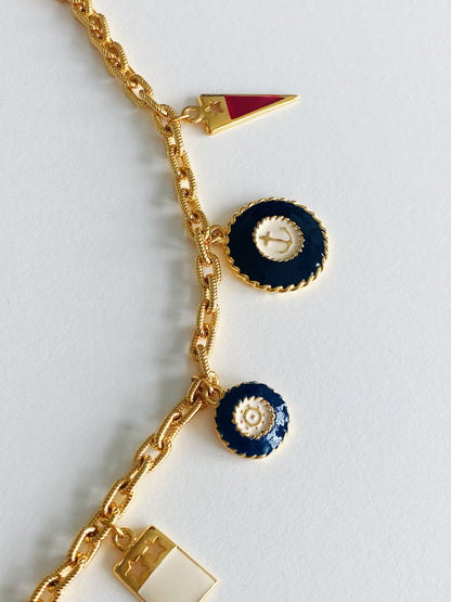 Vintage Nautical Charm Necklace