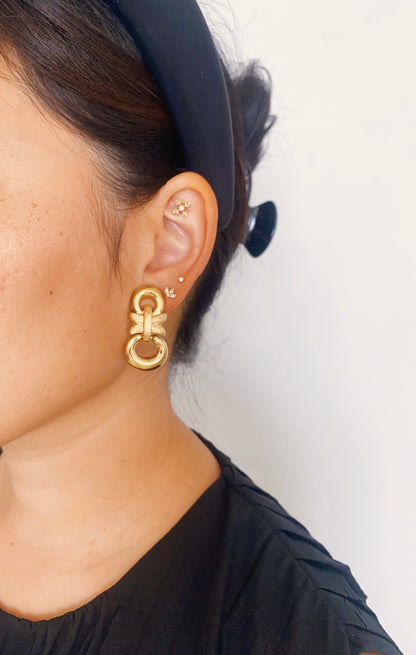 Vintage Givenchy Double Door Knocker Earrings