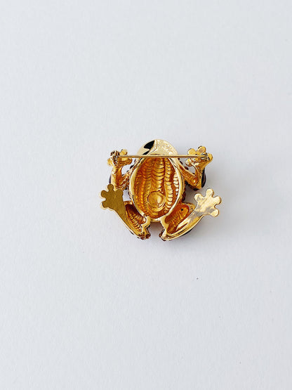 Vintage St. John Frog Brooch